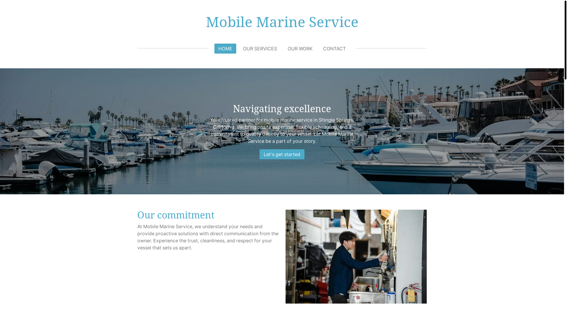 website screenshot of https://mobile-marine-service.com/
