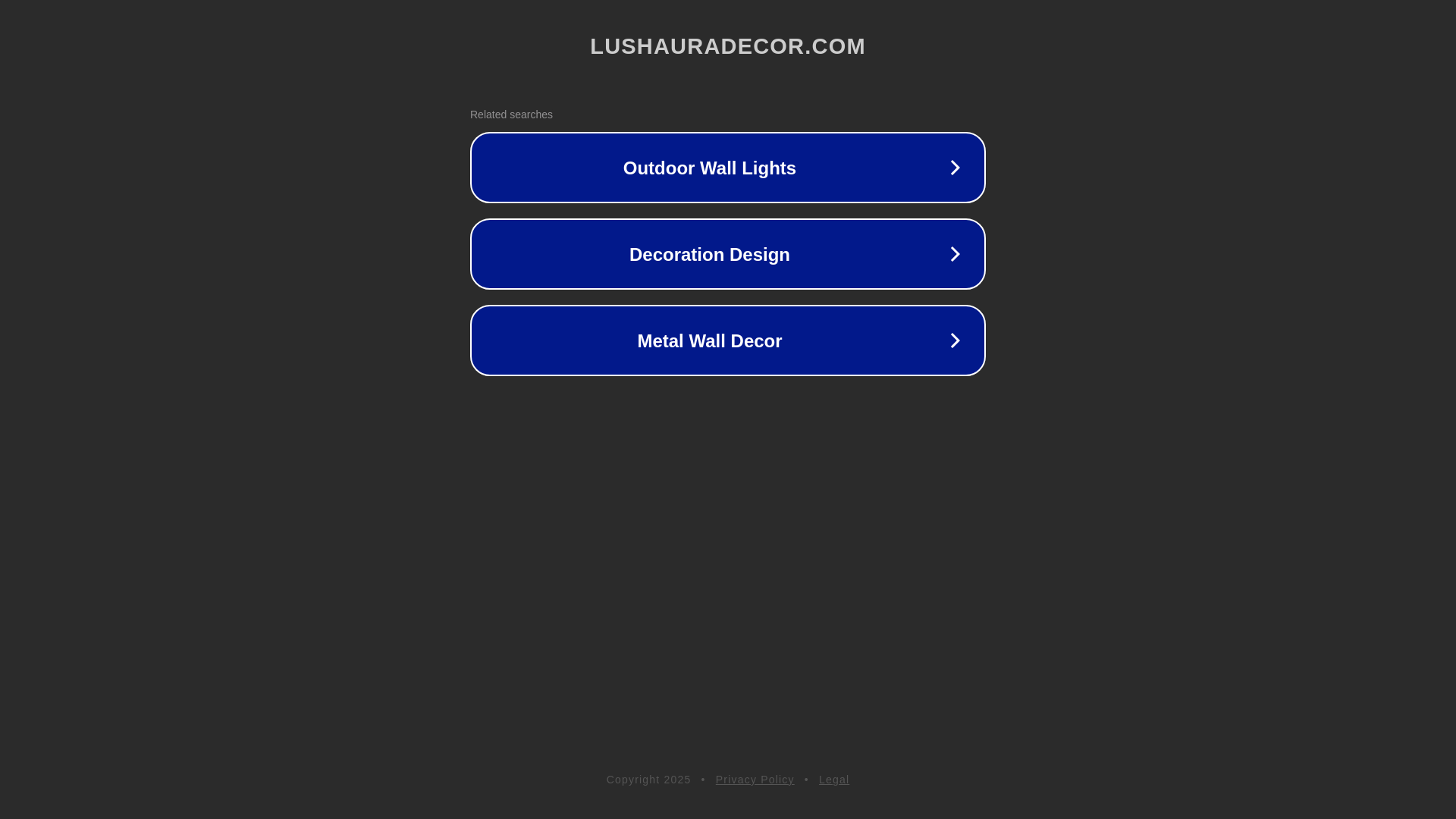 website screenshot of https://lushauradecor.com/