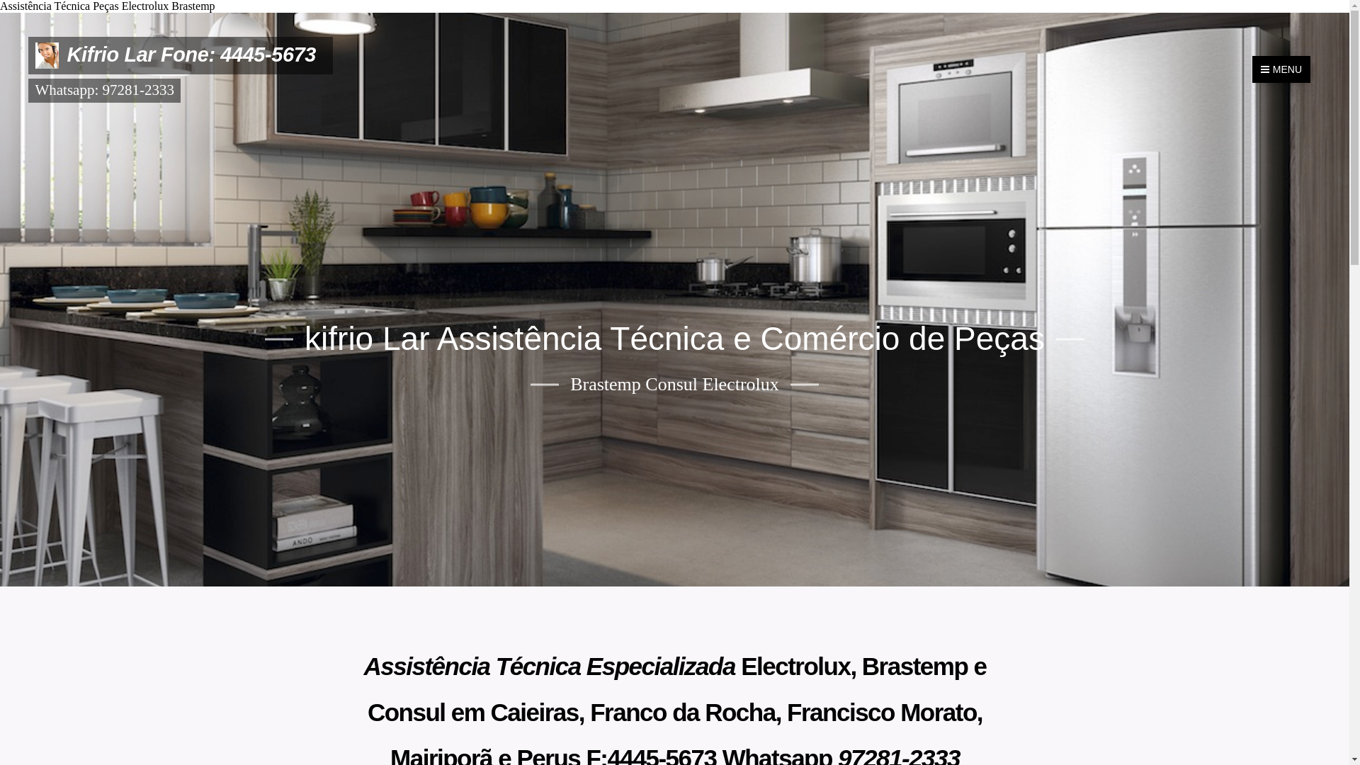 website screenshot of https://eletroluxcaieiras.com.br/