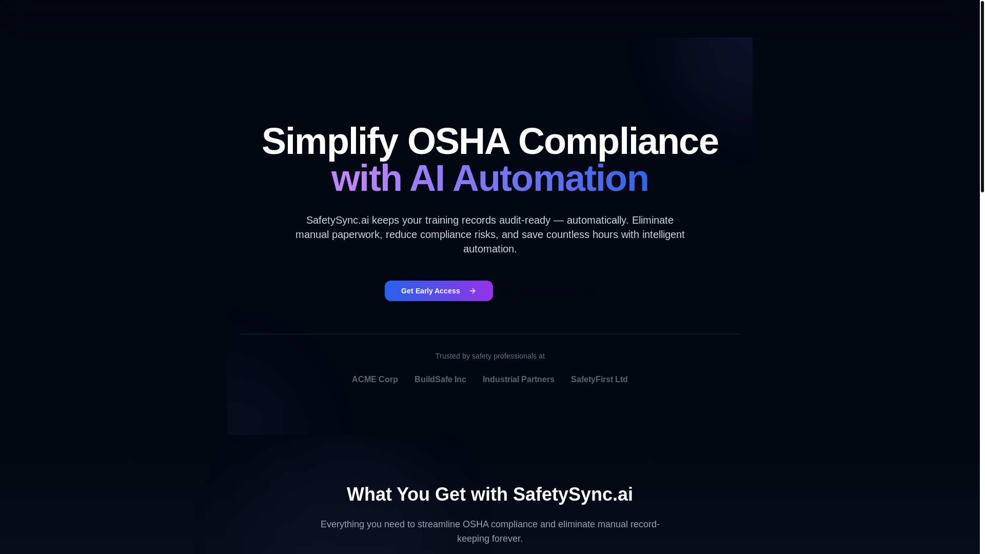 website screenshot of https://safetysynclanding.pages.dev/