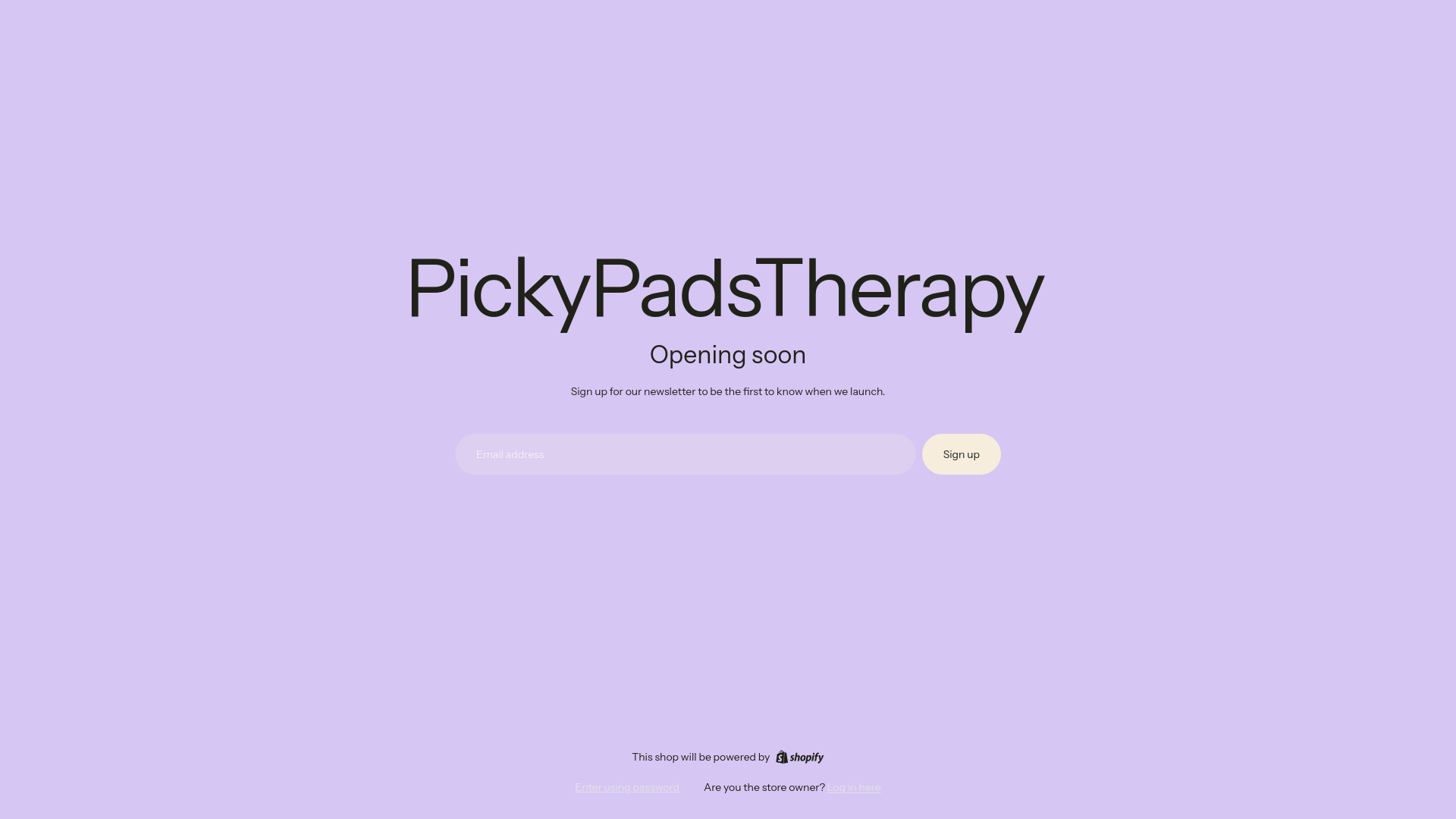 website screenshot of https://pickypadstherapy.com/