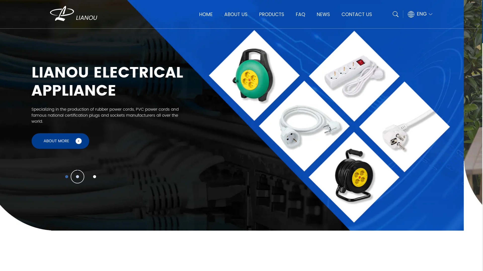 website screenshot of https://lianouelectric.com/