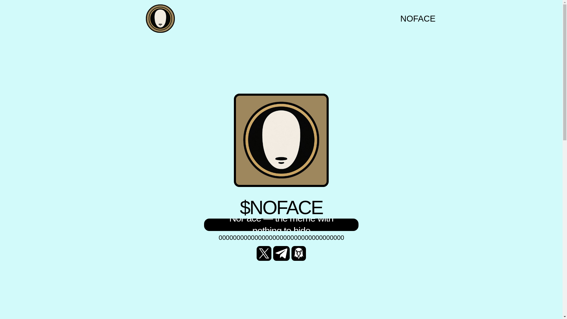 website screenshot of https://nofacetoken.xyz/