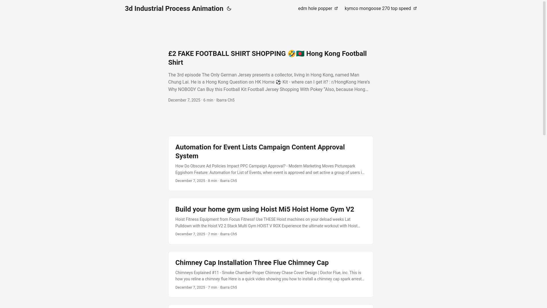 website screenshot of https://3dindustrialprocessanimation.pages.dev/