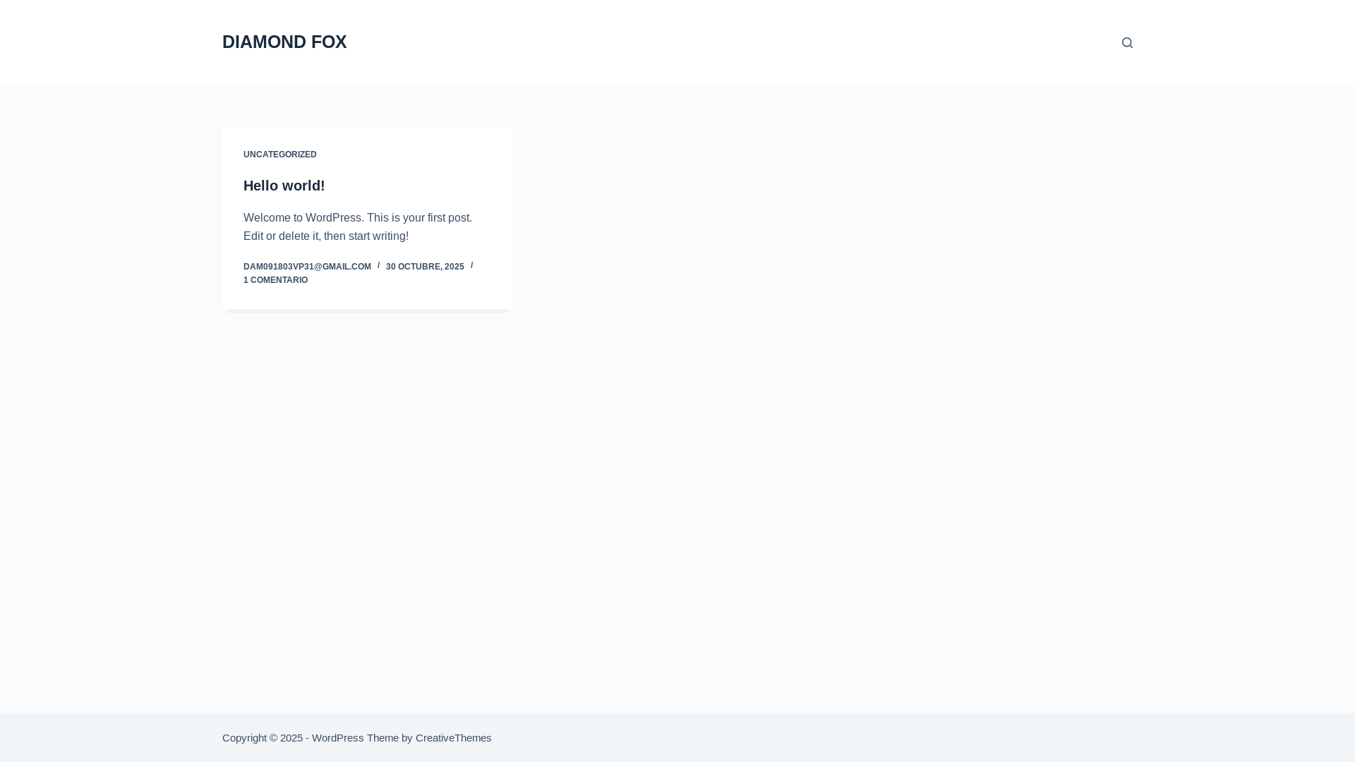 website screenshot of https://diamondfox.shop/
