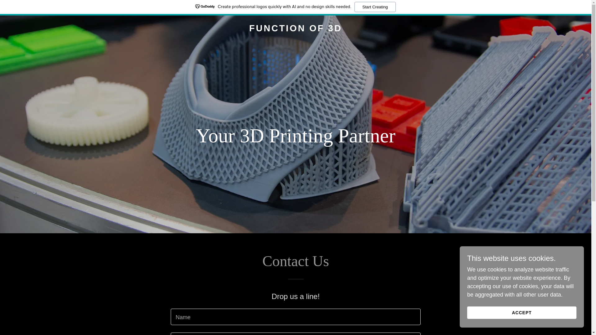 website screenshot of https://functionof3d.com/