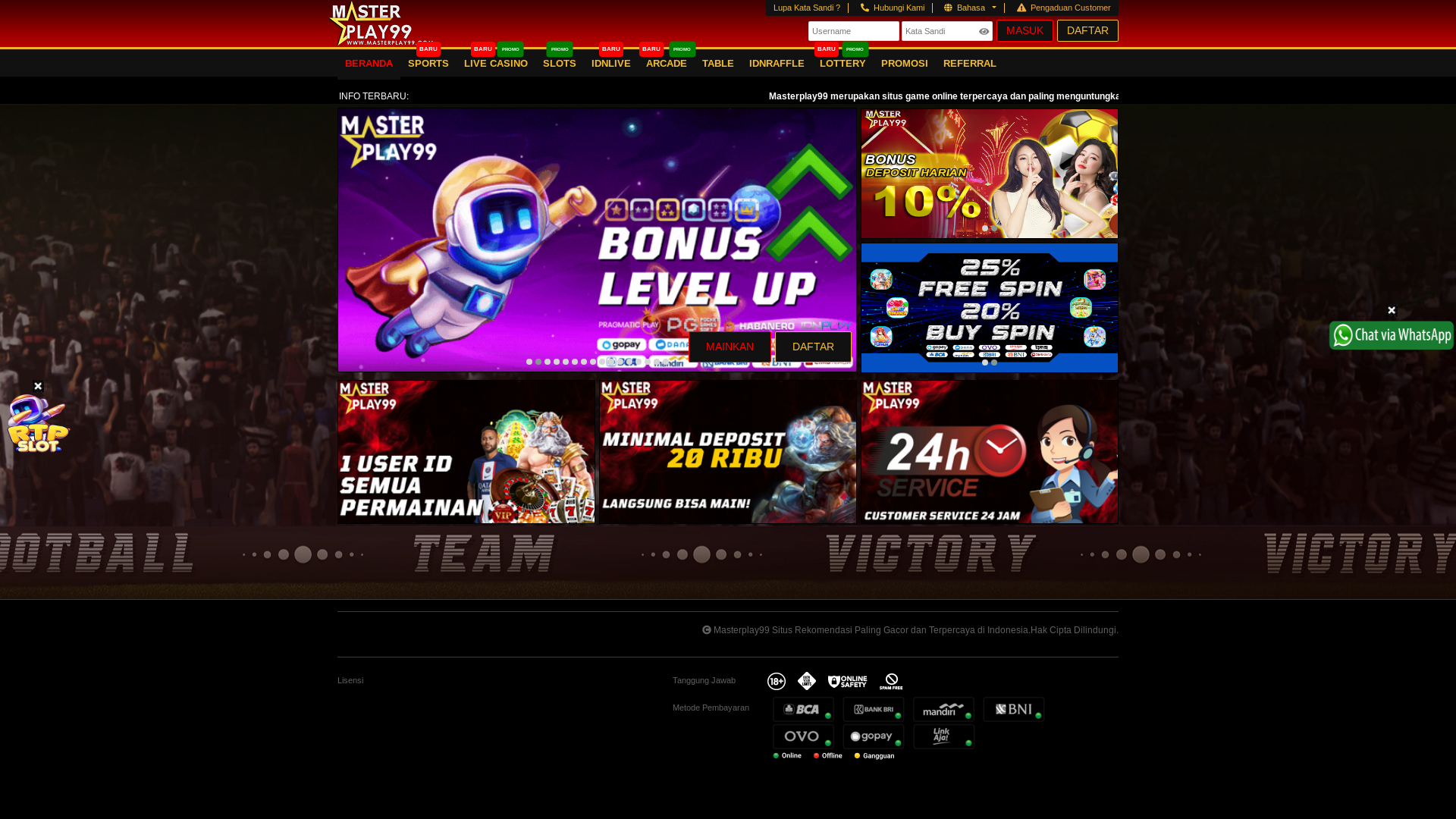 website screenshot of https://masterplay99blue.com/