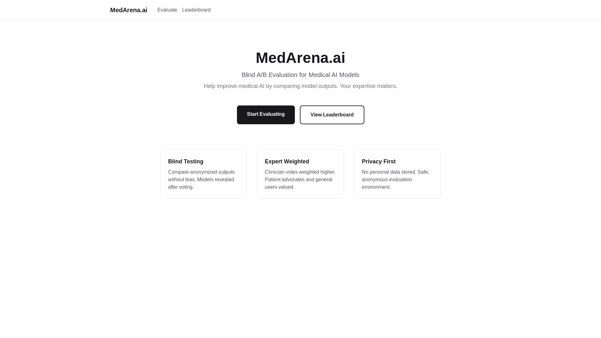 website screenshot of https://clinicalarena.ai/