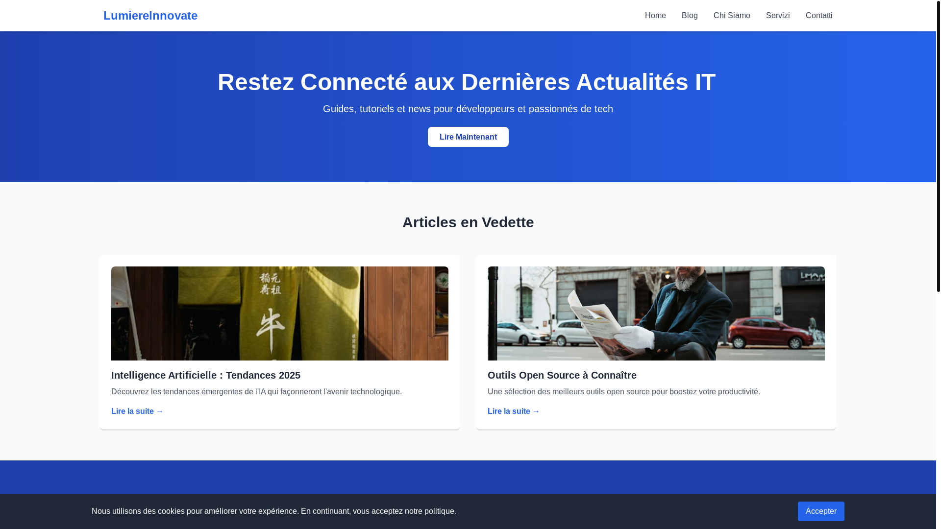 website screenshot of https://lumiereinnovate.com/