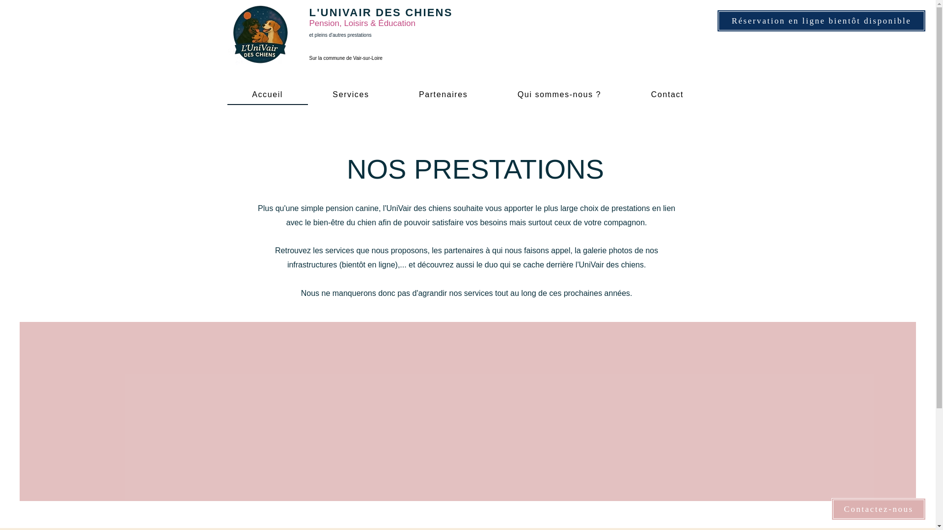website screenshot of https://lunivairdeschiens.com/