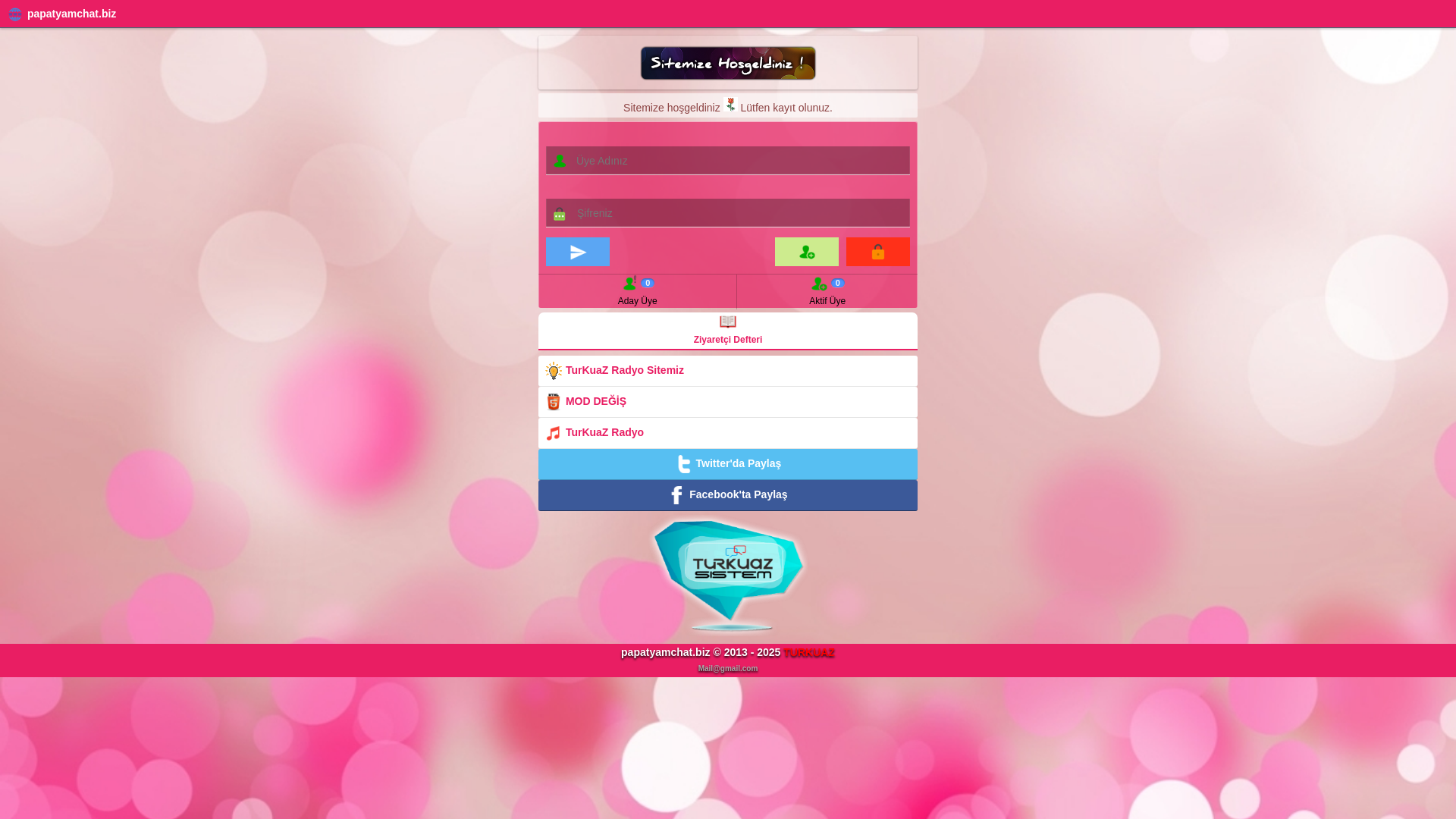 website screenshot of https://papatyamchat.biz/