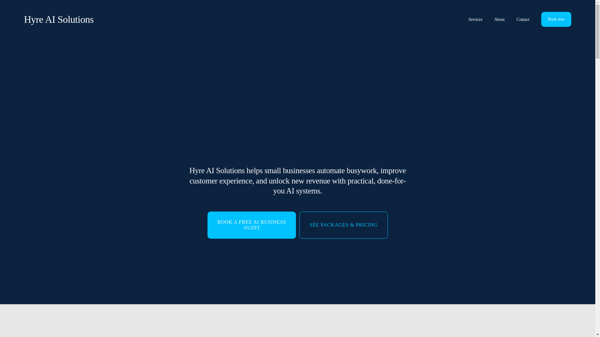 website screenshot of https://hyreaisolutions.com/