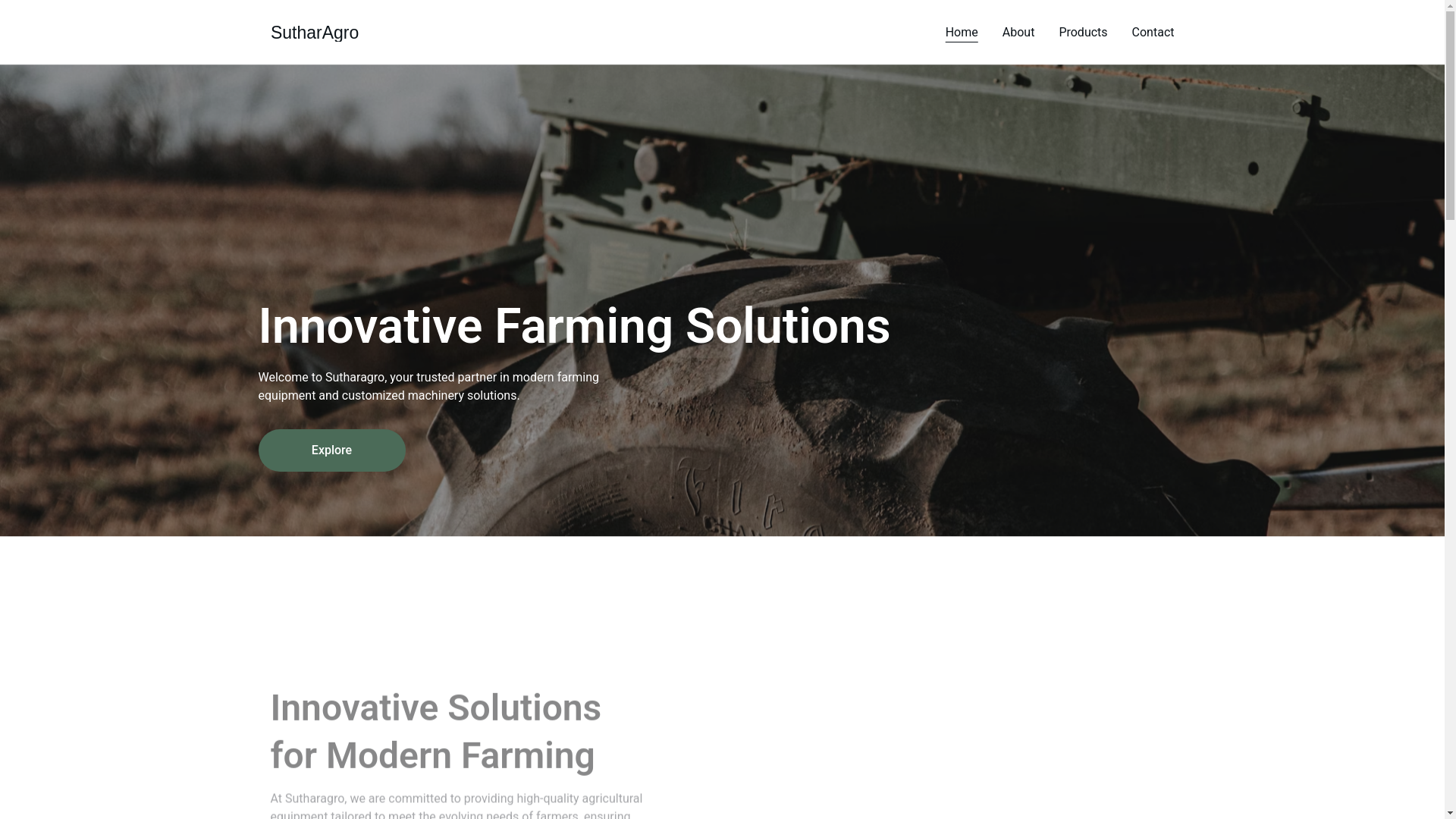 website screenshot of https://sutharagro.in/