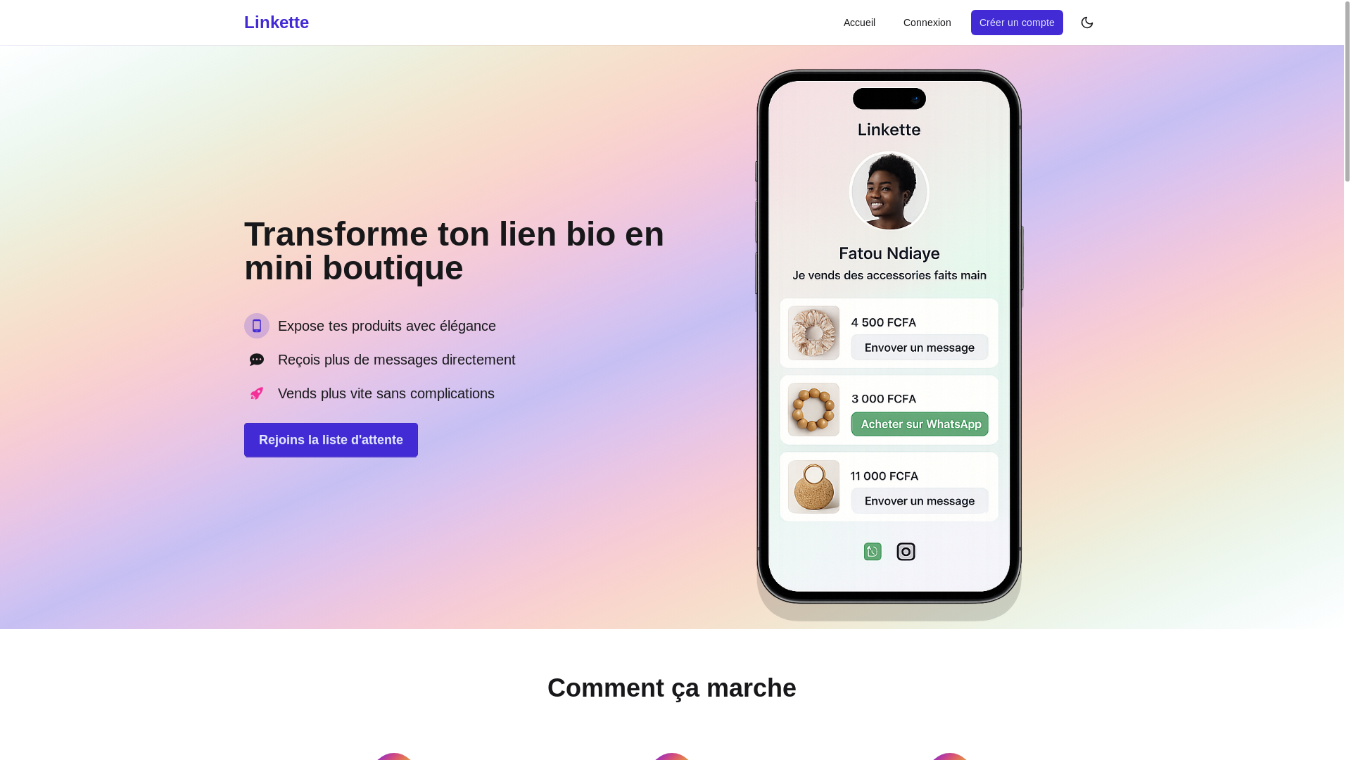website screenshot of https://linkette.pages.dev/