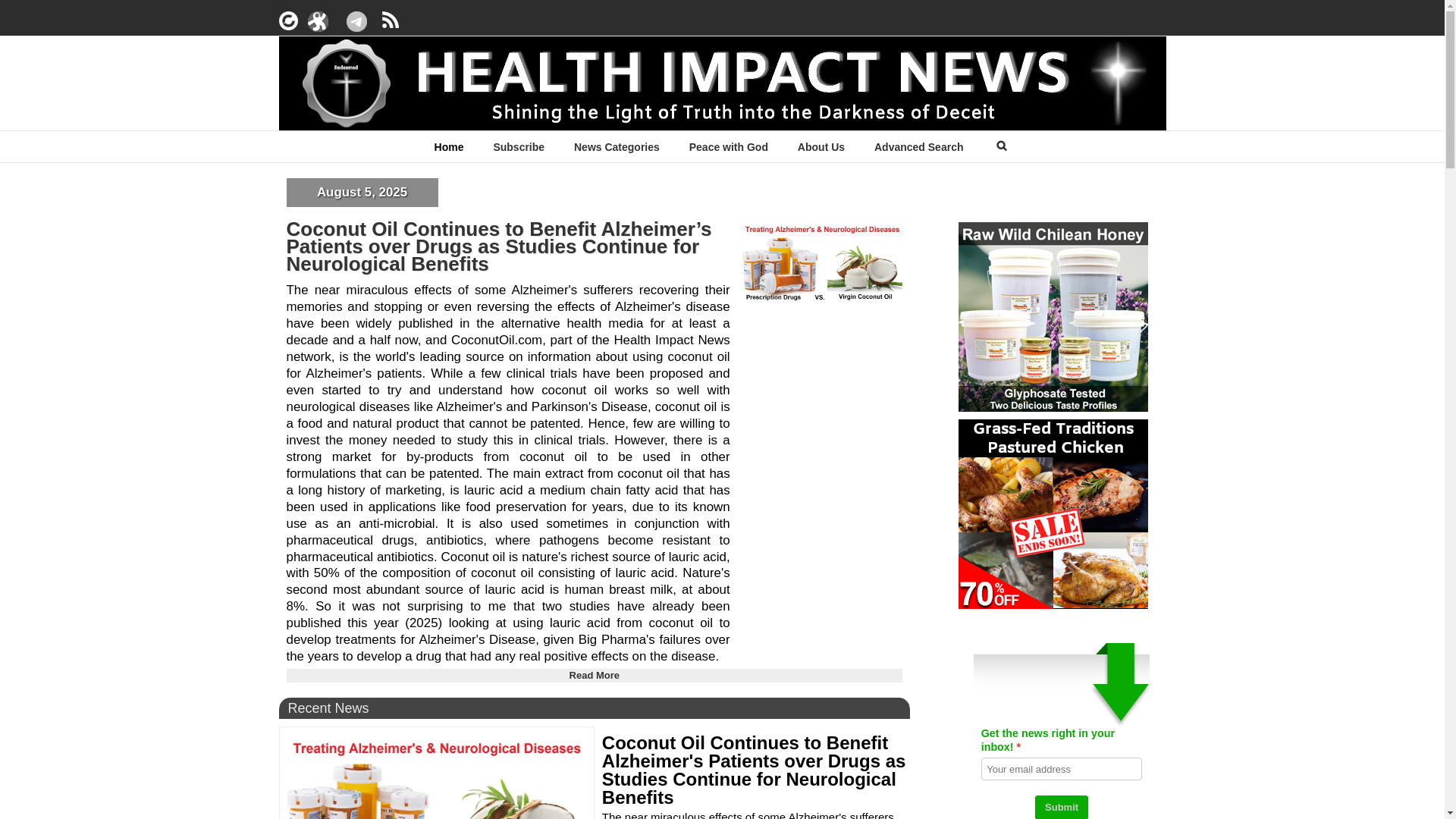 website screenshot of http://healthimpactnews.com