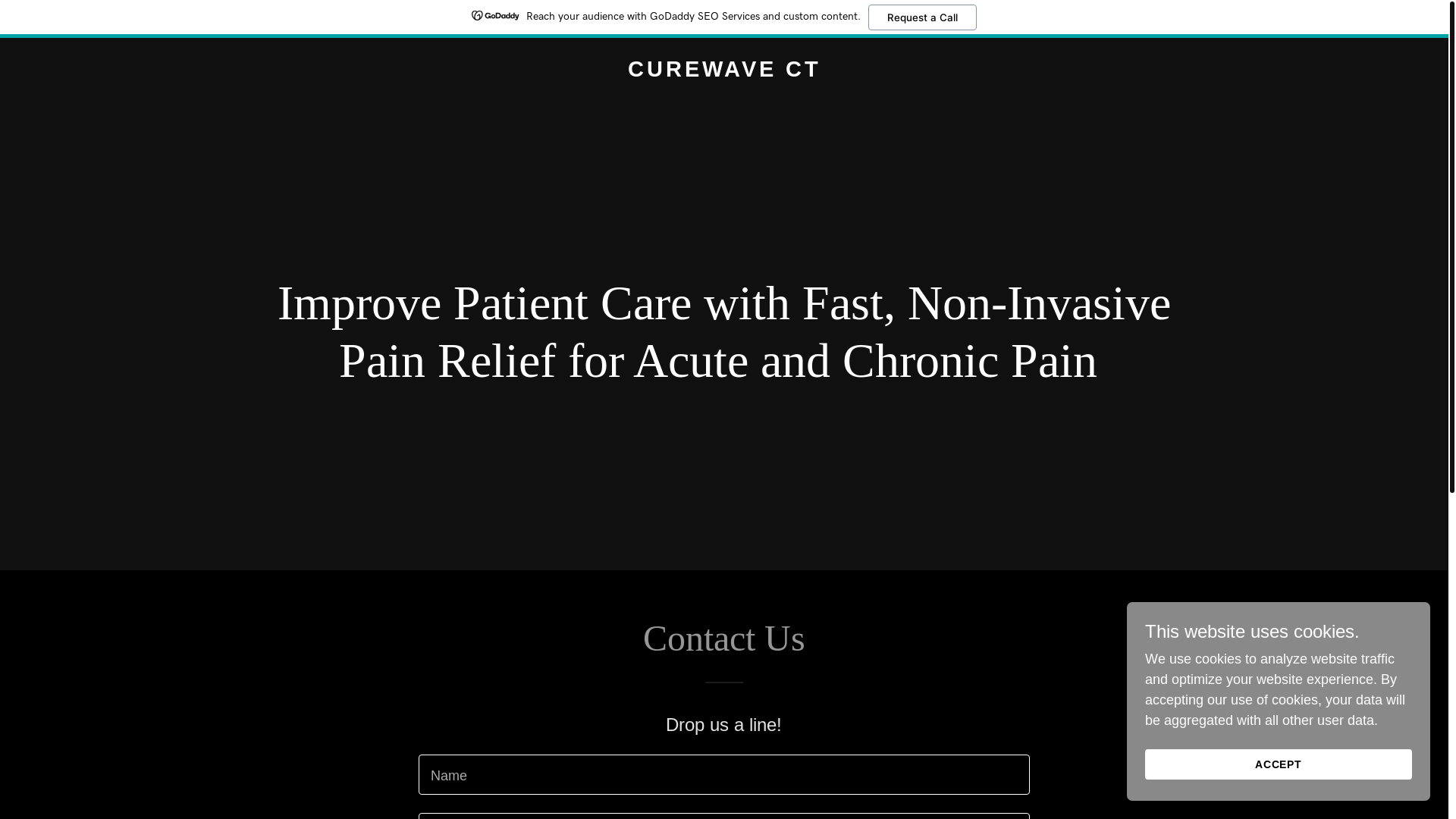 website screenshot of https://curewavect.com/