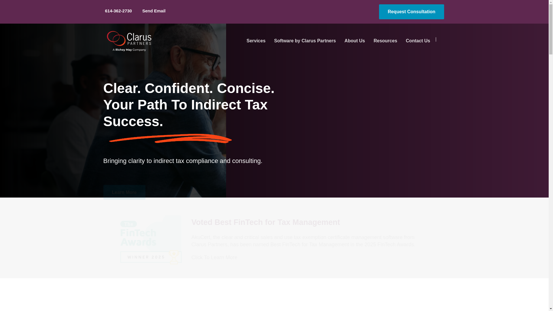 website screenshot of https://clarustechnologieshq.com/