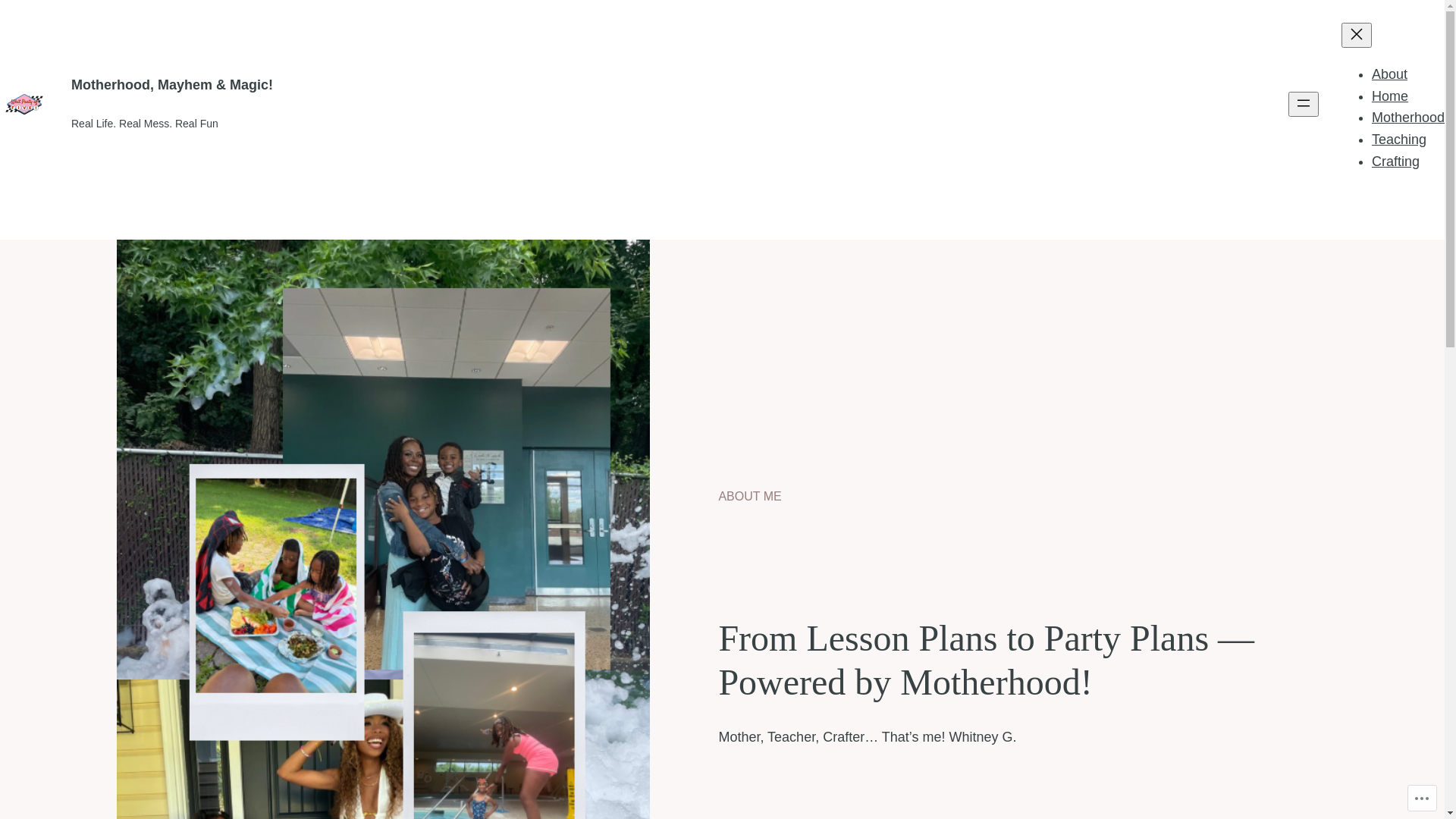 website screenshot of https://whitpartyoffive.blog/