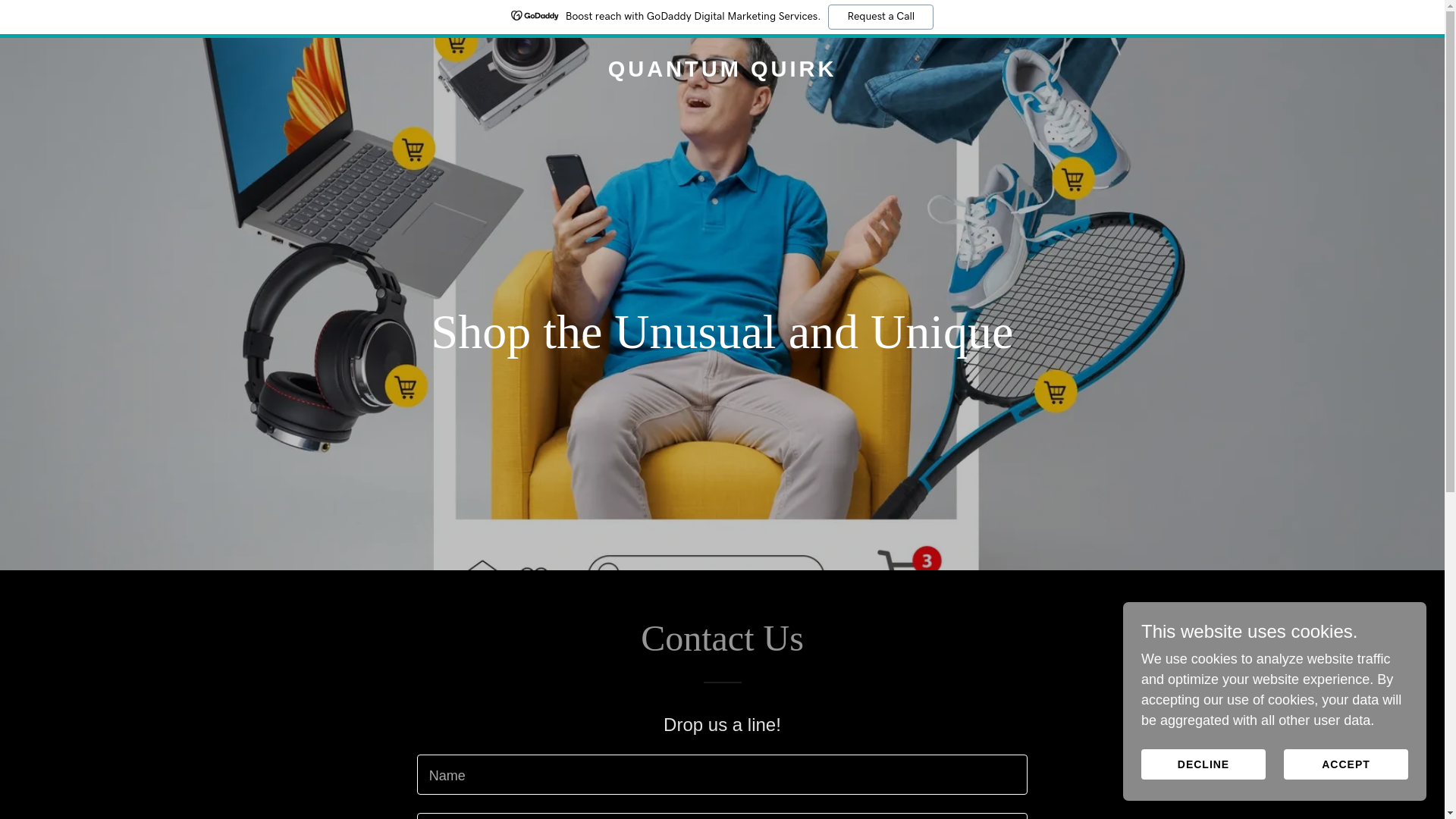 website screenshot of https://quantumquirk.co.uk/