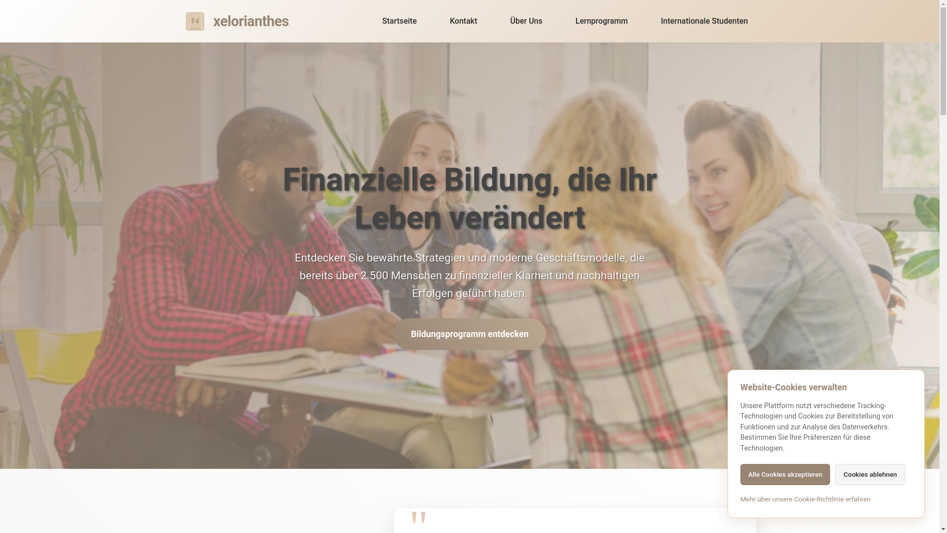 website screenshot of https://xelorianthes.com/