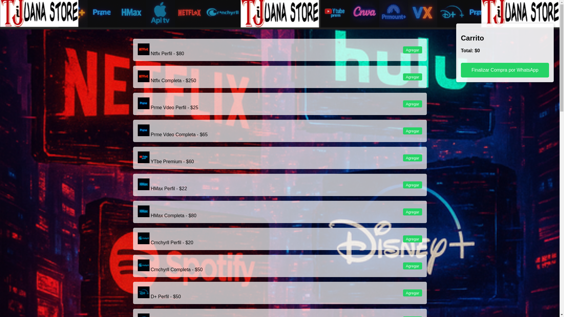 website screenshot of https://tijuanastore.pages.dev/