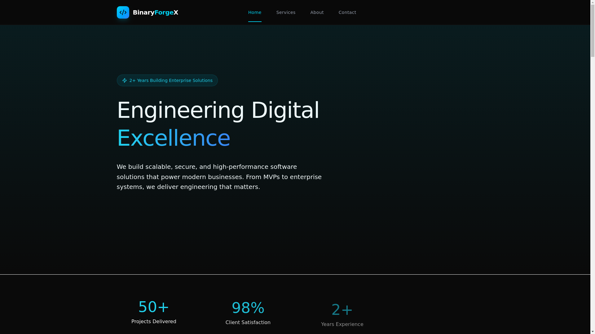website screenshot of https://binary-forgex.pages.dev/