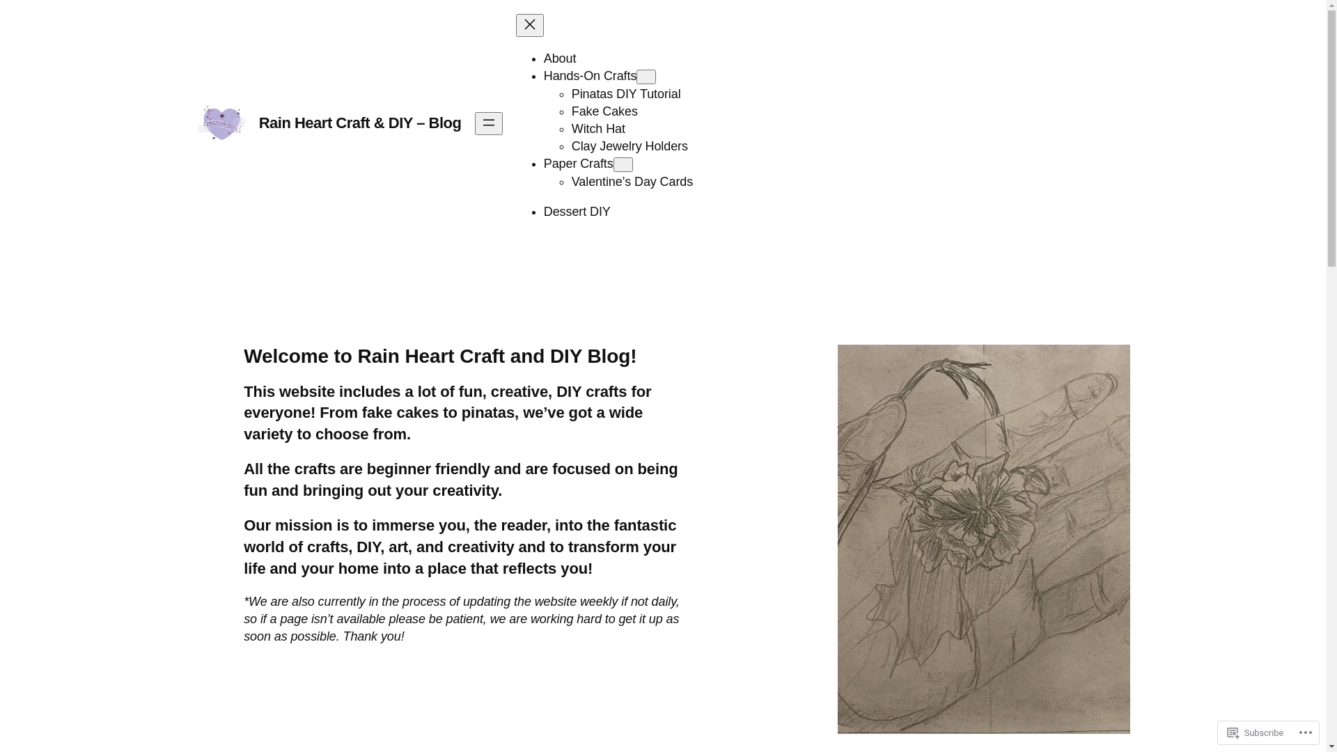 website screenshot of https://rainheartblog.com/