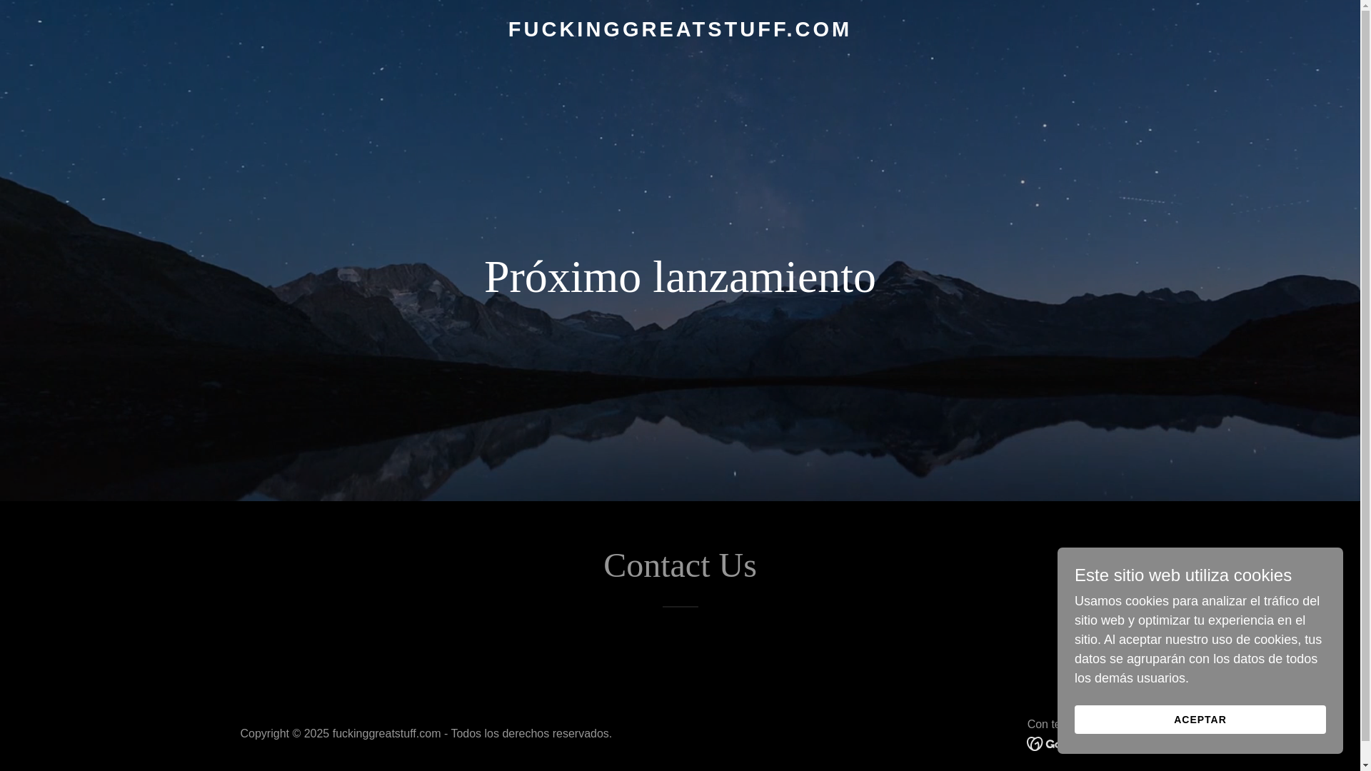 website screenshot of https://fuckinggreatstuff.com/