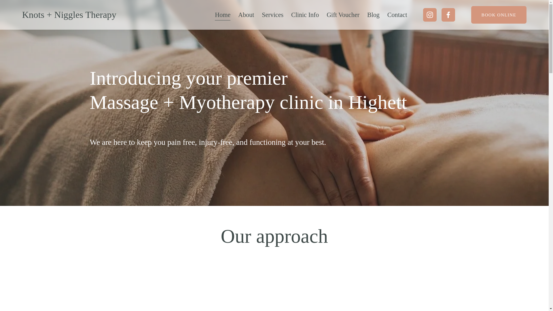 website screenshot of https://knotsandniggles.com.au/