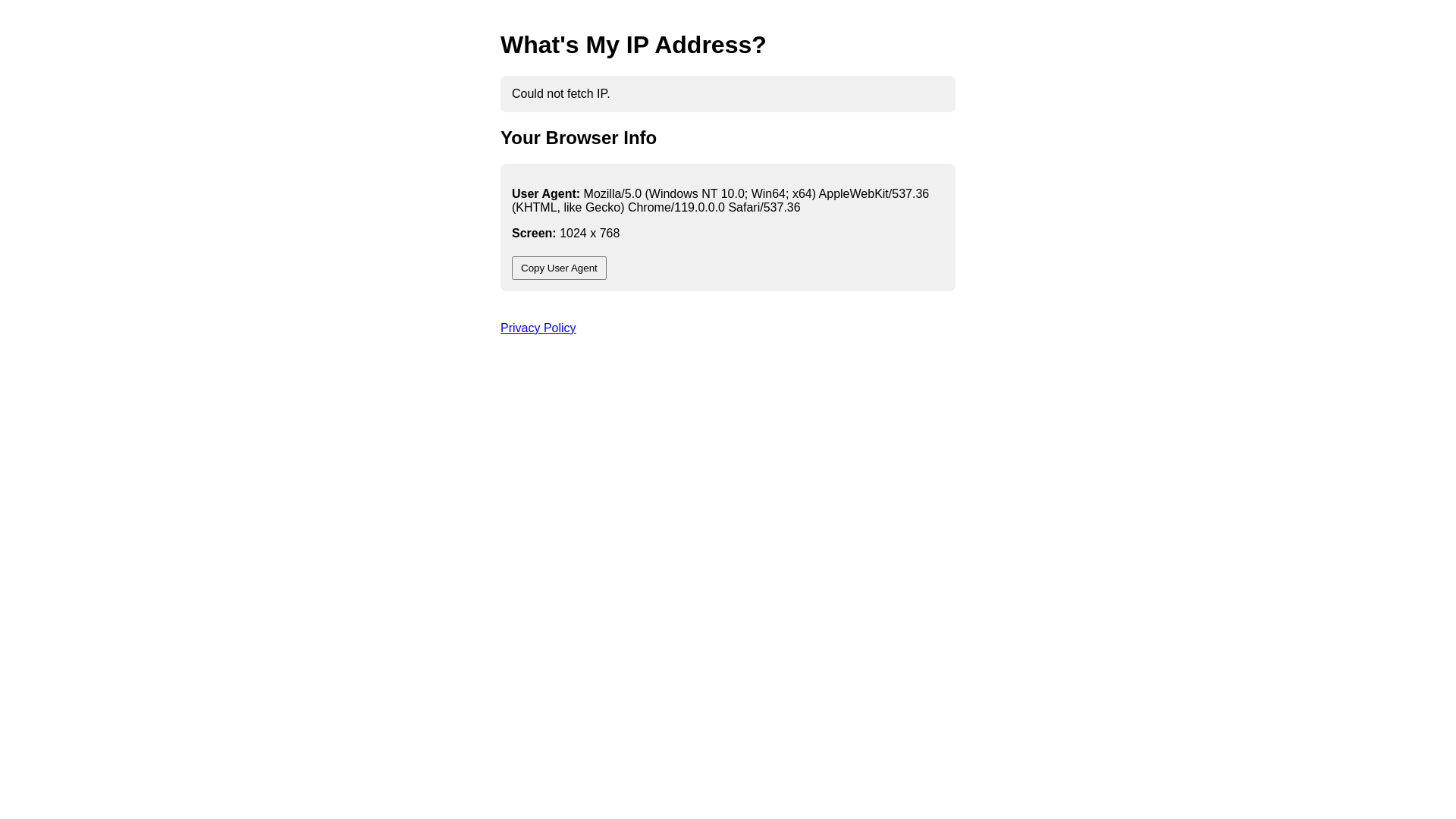 website screenshot of https://whatismyipcheck.net/