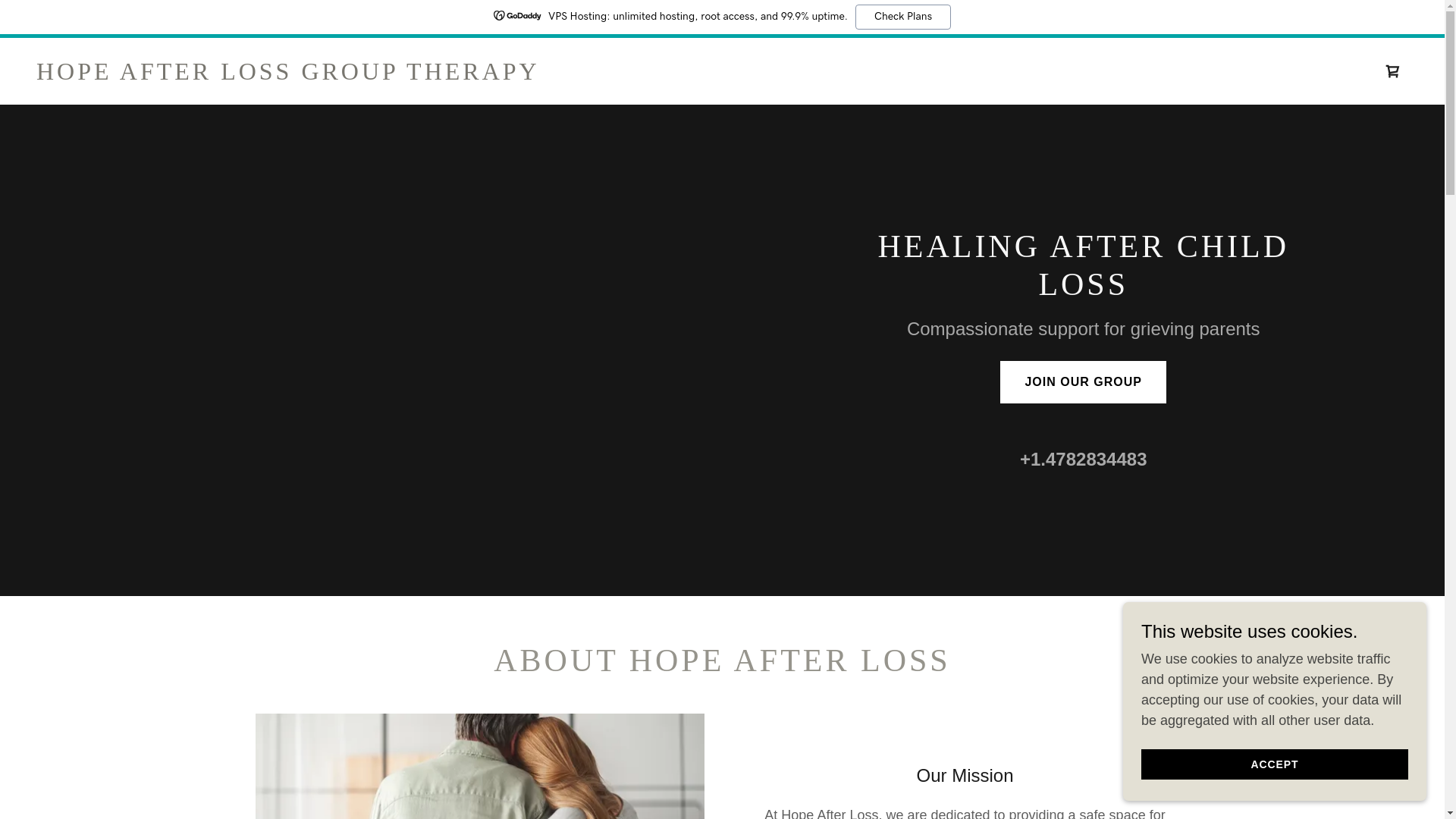 website screenshot of https://hopeafterlossgroup.com/