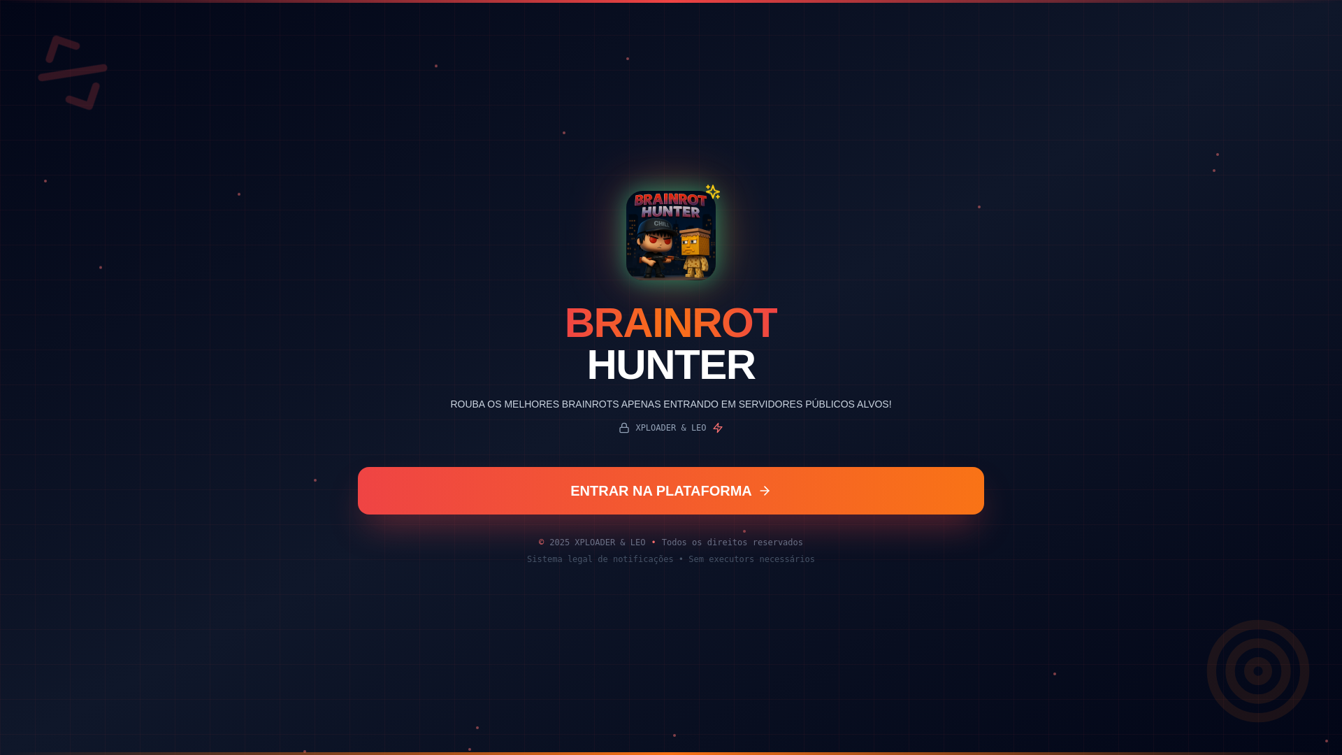 website screenshot of https://brainrothunter.com/