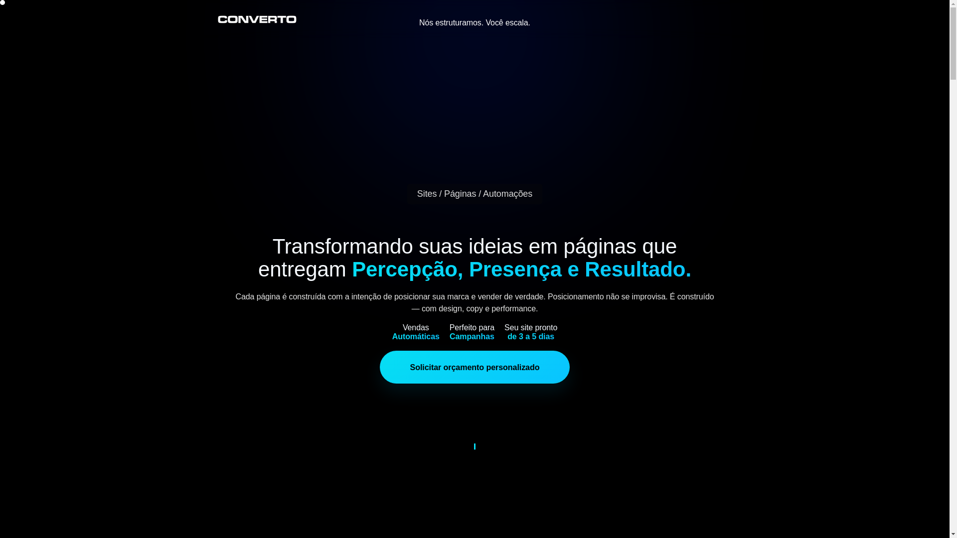 website screenshot of https://euconverto.com.br/