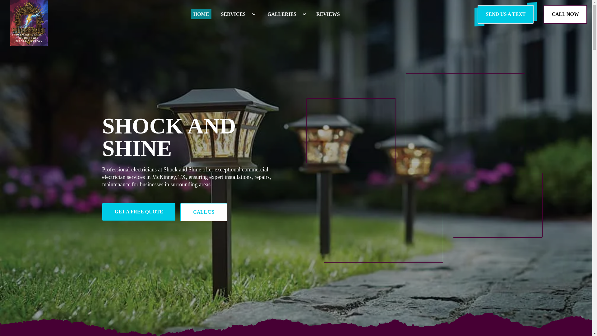 website screenshot of https://shockandshinetx.com/