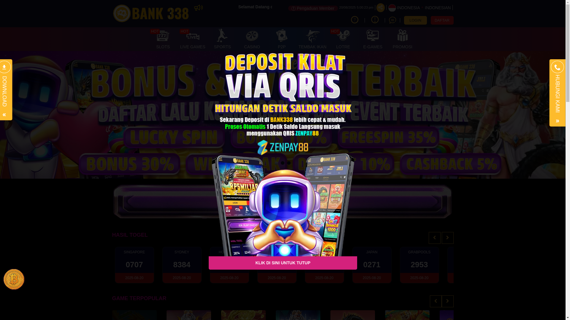 website screenshot of https://zona13bank.world/
