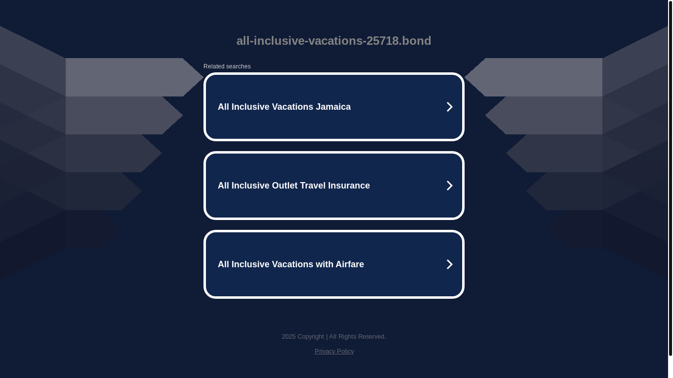 website screenshot of https://all-inclusive-vacations-25718.bond/