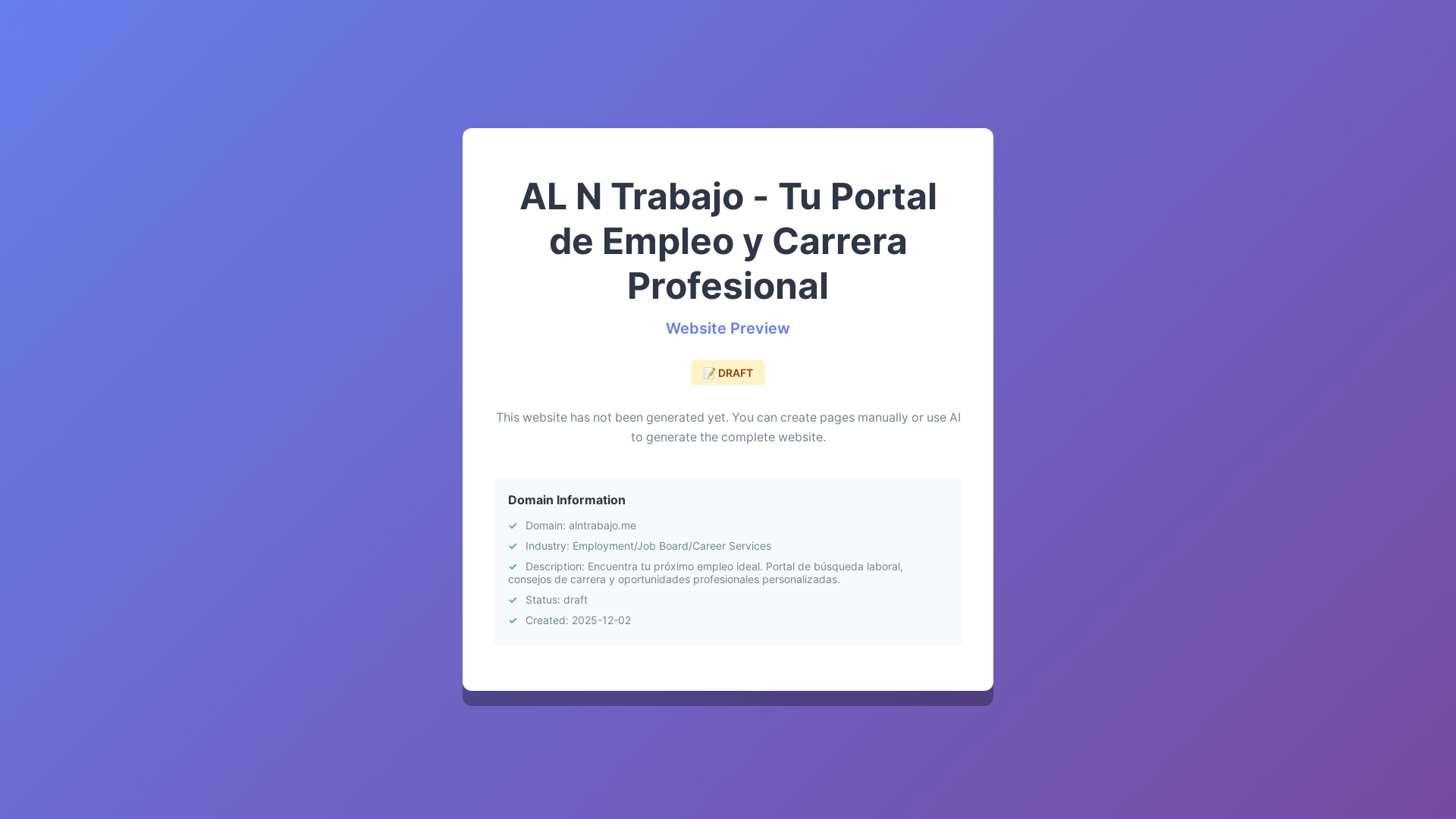 website screenshot of https://alntrabajo.me/