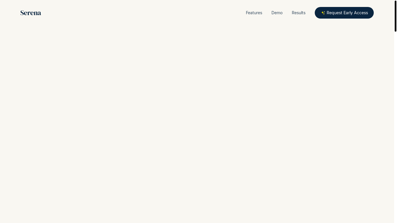 website screenshot of https://serena.technology/
