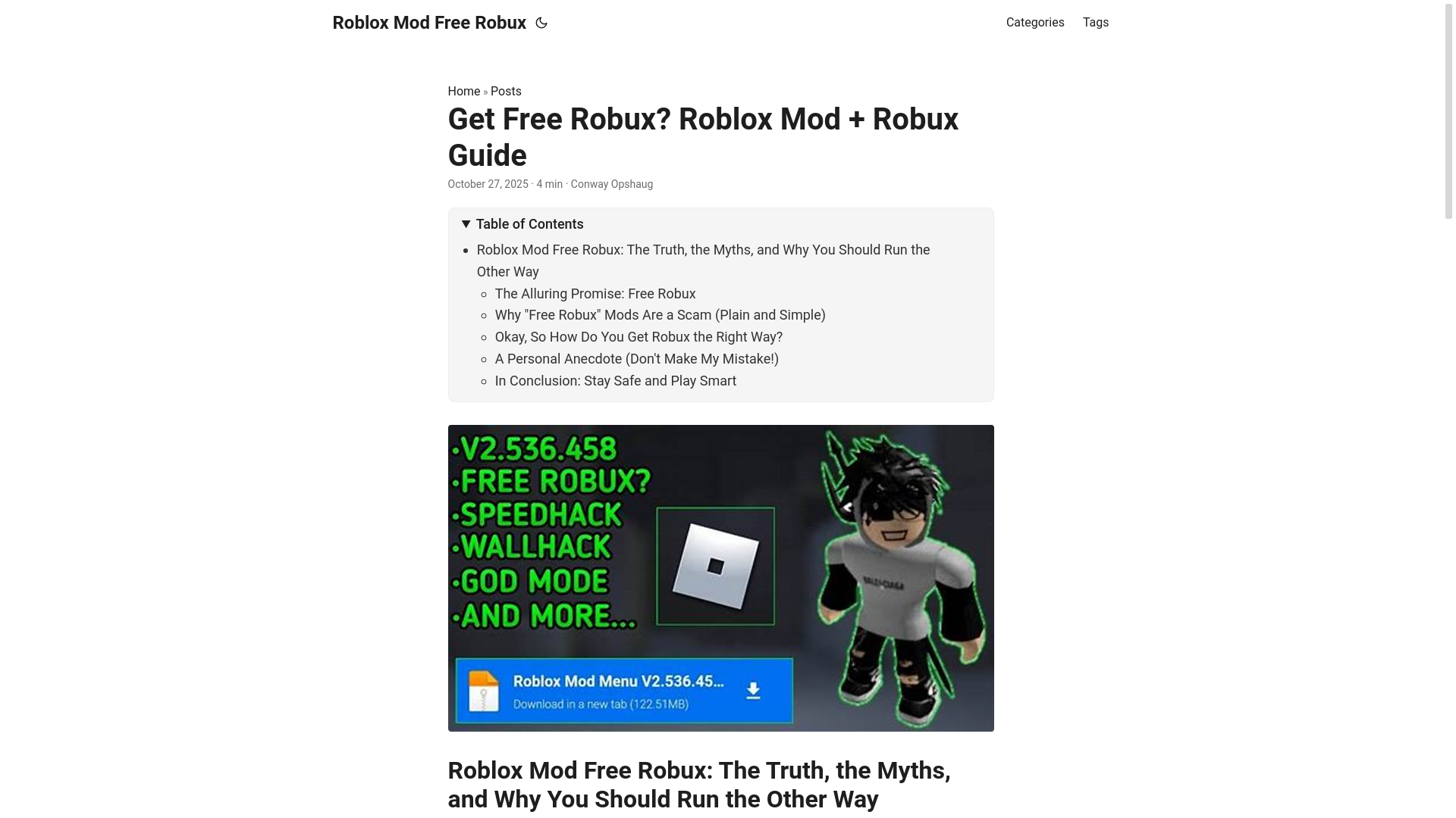 website screenshot of https://roblox-mod-free-robux.pages.dev/