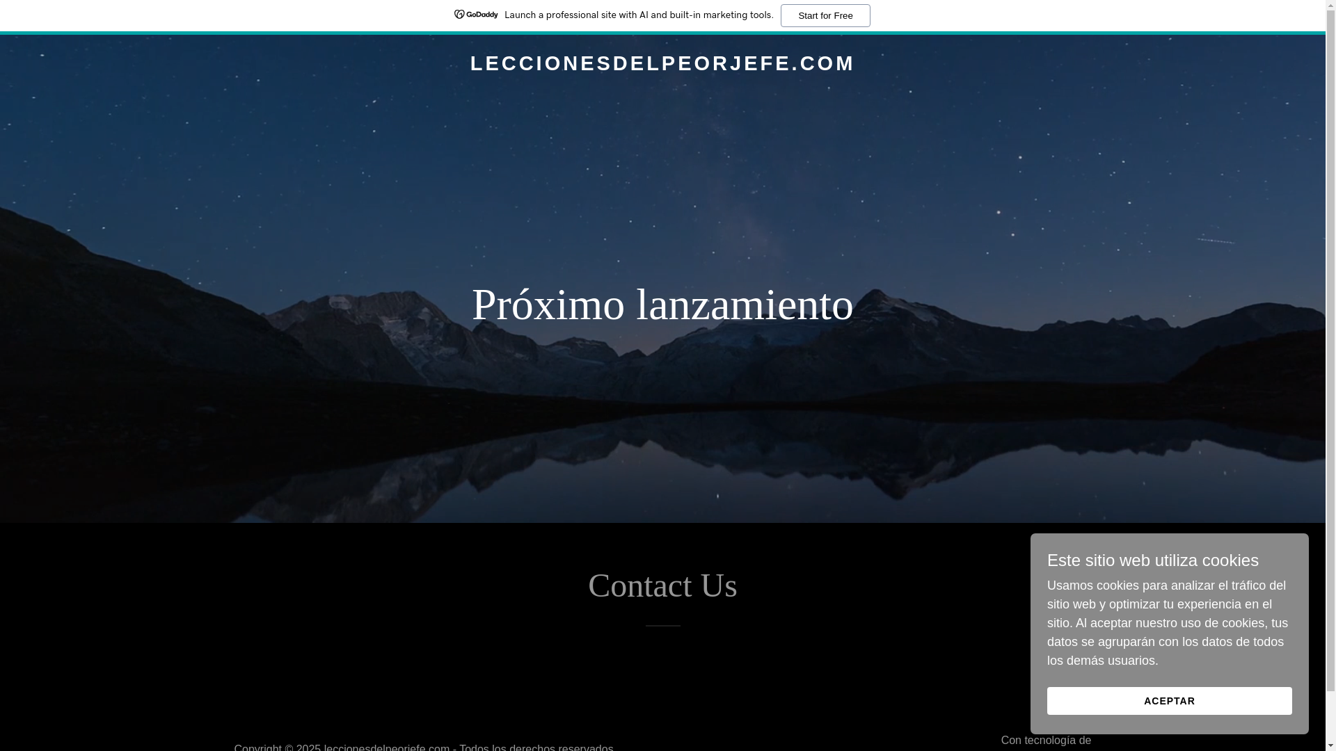 website screenshot of https://leccionesdelpeorjefe.com/