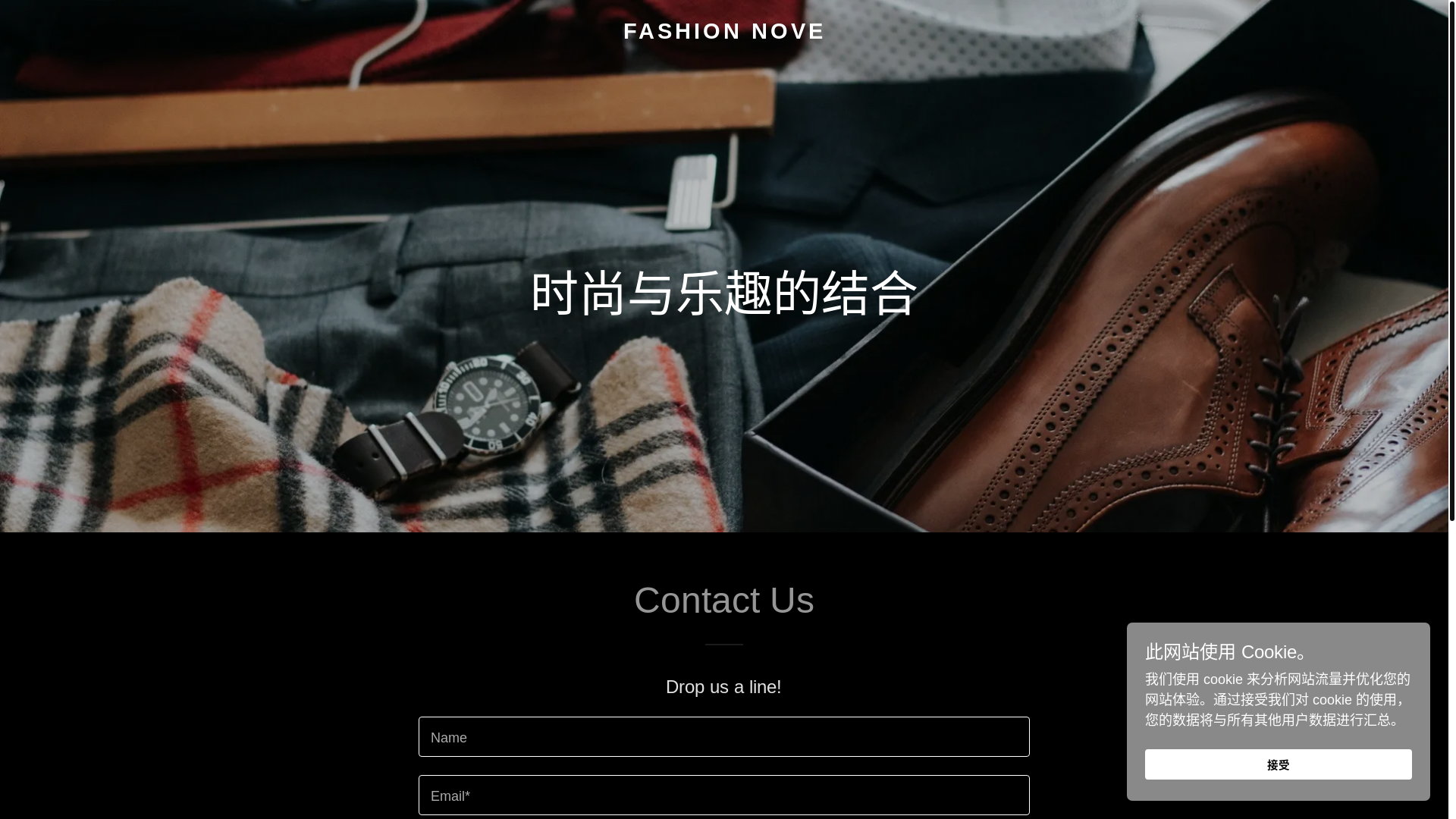 website screenshot of https://fashionnove.shop/