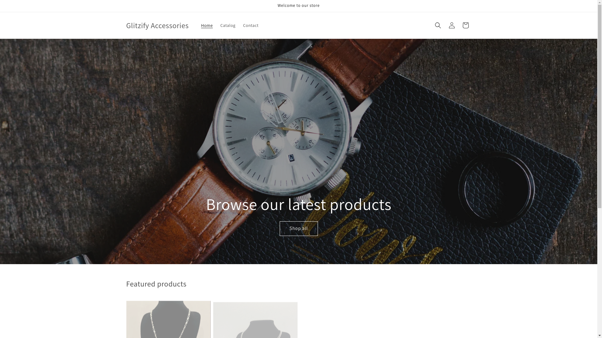website screenshot of https://glitzifyaccessories.com/