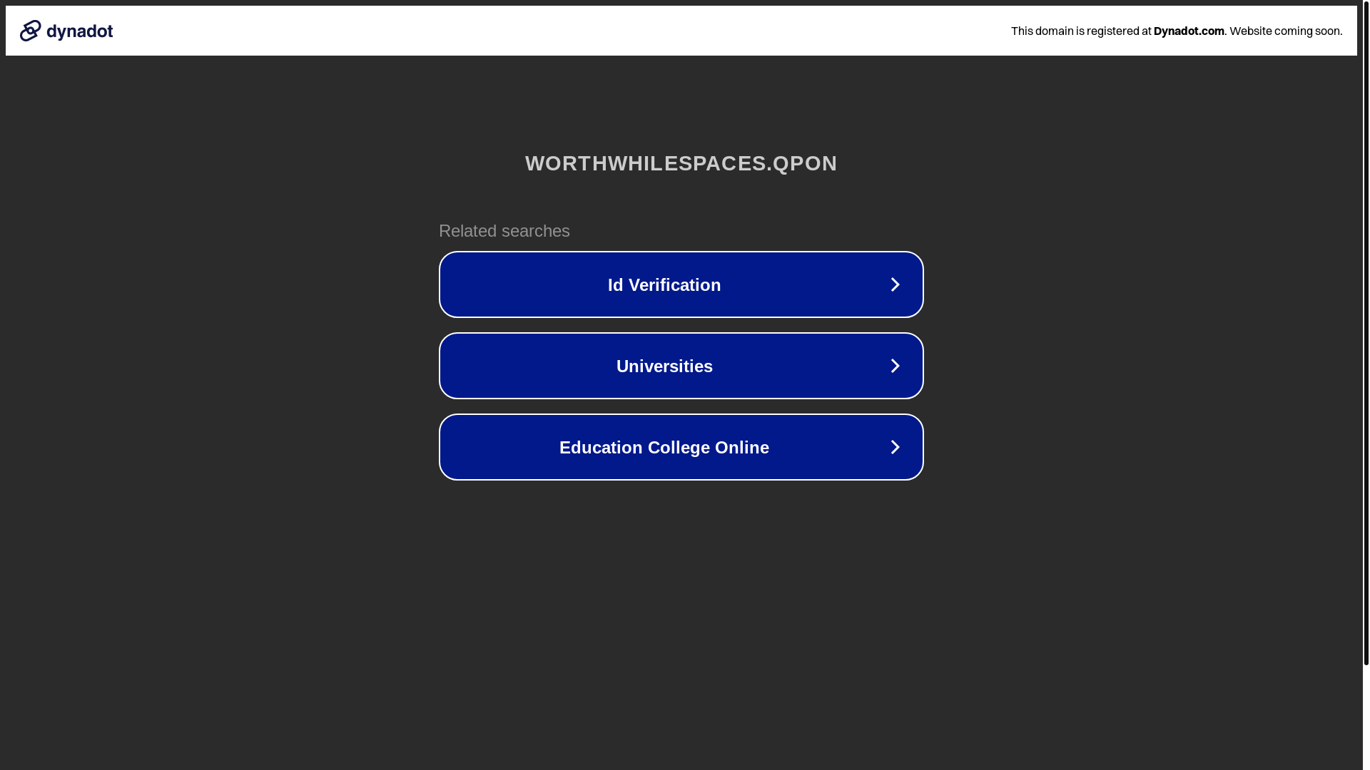 website screenshot of https://worthwhilespaces.qpon/