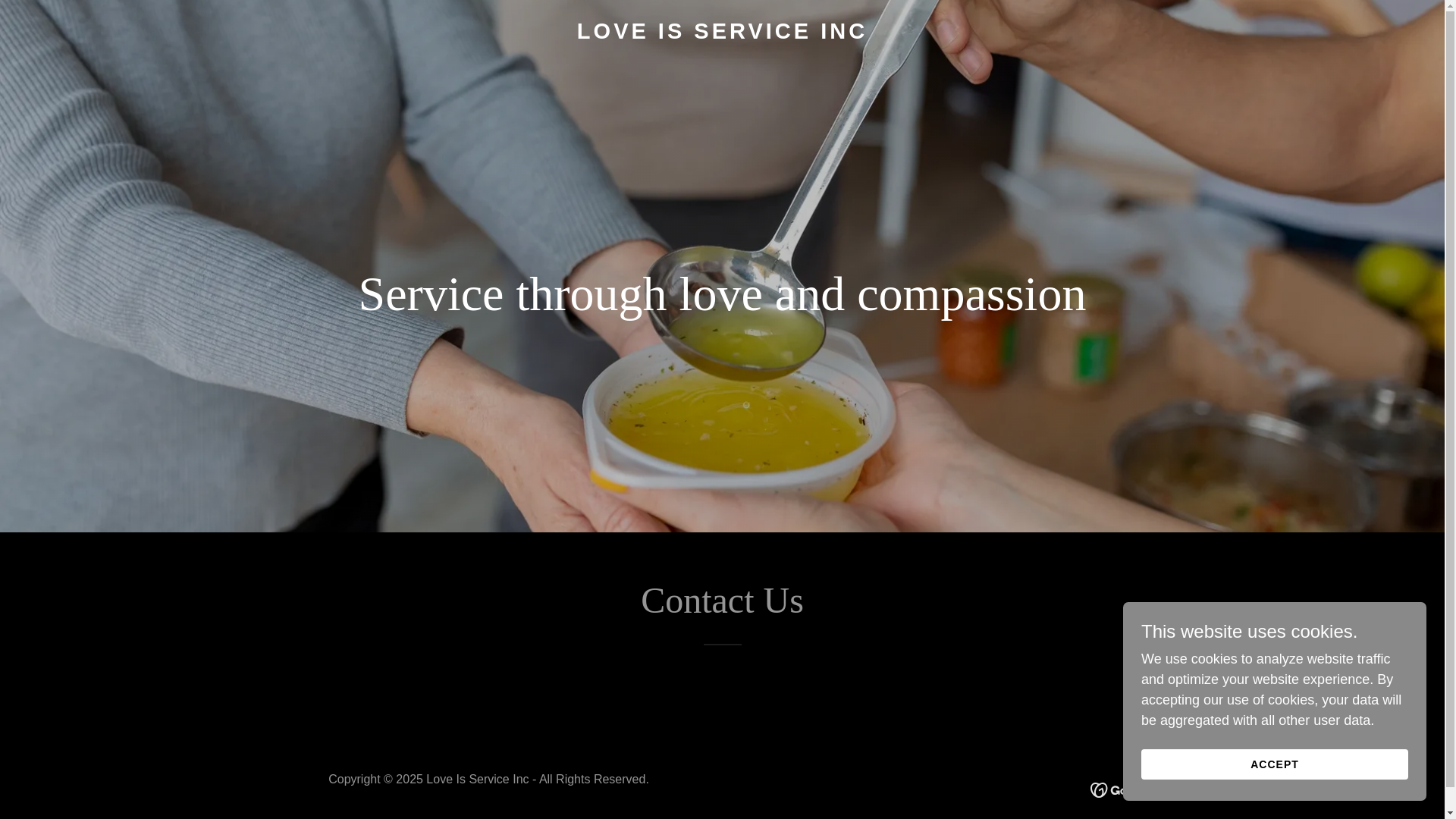 website screenshot of https://loveisservice.com/