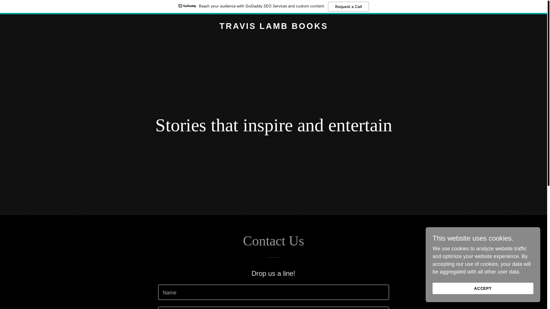 website screenshot of https://travislambbooks.com/