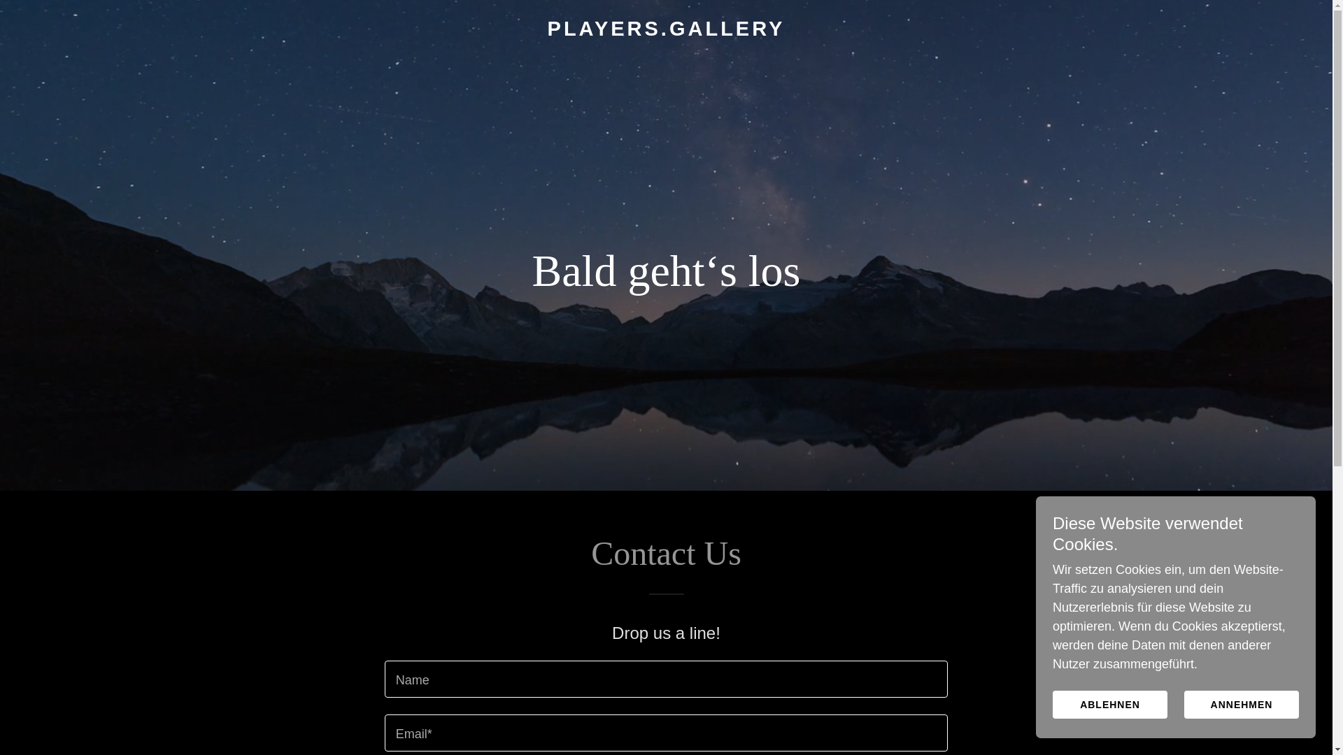 website screenshot of https://players.gallery/