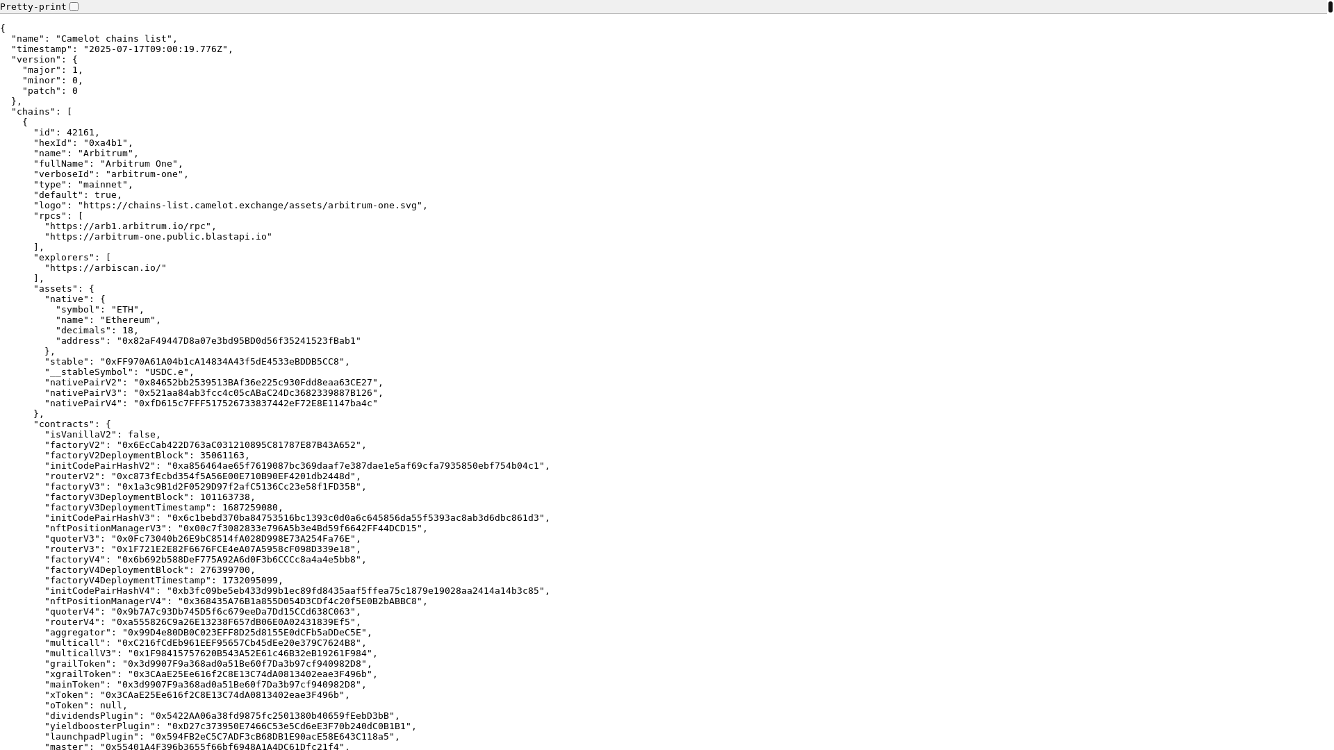 website screenshot of https://chains-list.pages.dev/