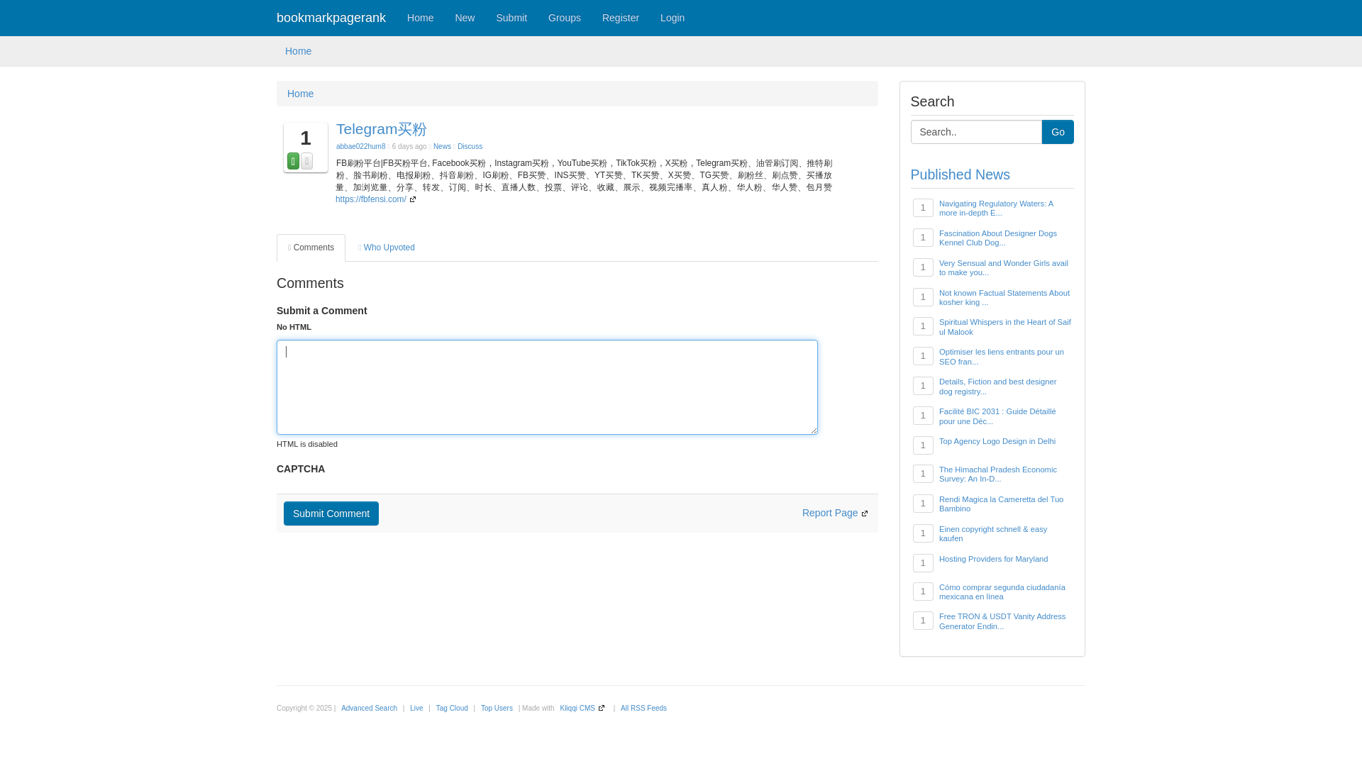 website screenshot of https://bookmarkpagerank.com/story20471936/telegram%E4%B9%B0%E7%B2%89