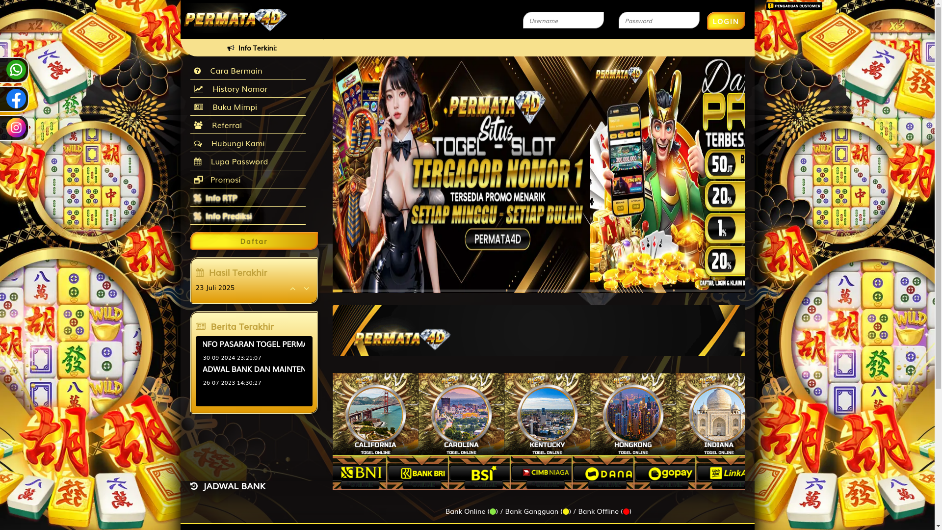 website screenshot of https://permata4d-one.xyz/