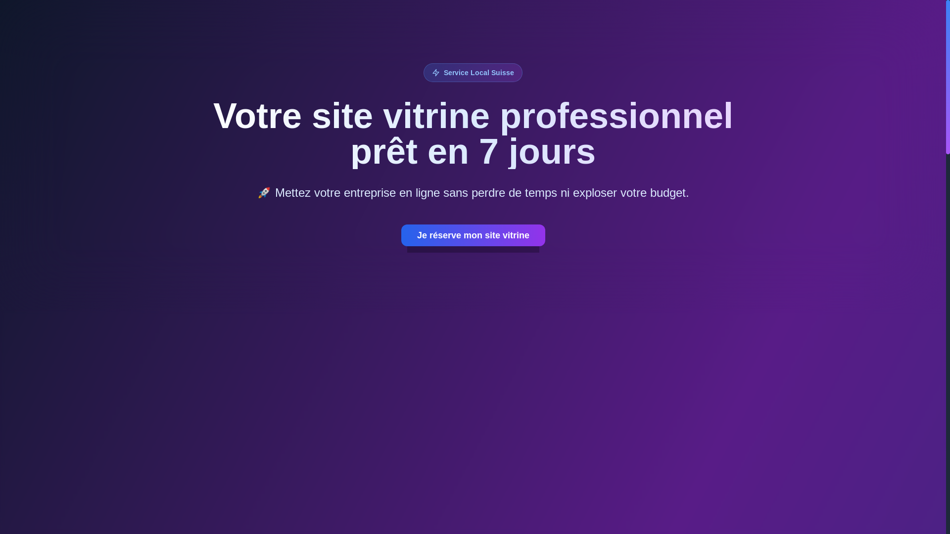 website screenshot of https://siteinternetpme.ch/